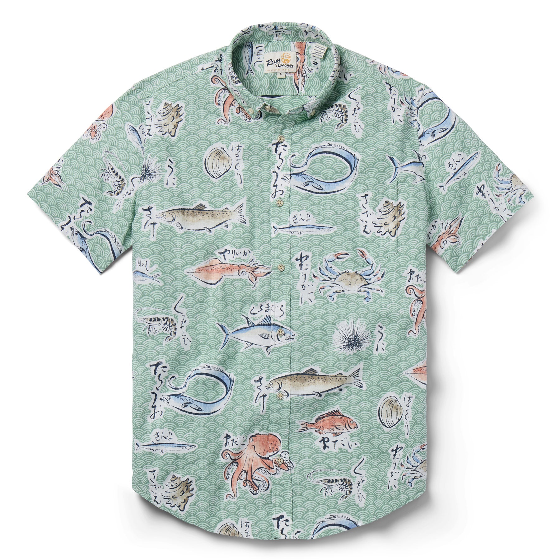 Reyn Spooner PACIFIC CATCH TAILORED in GRANITE GREEN