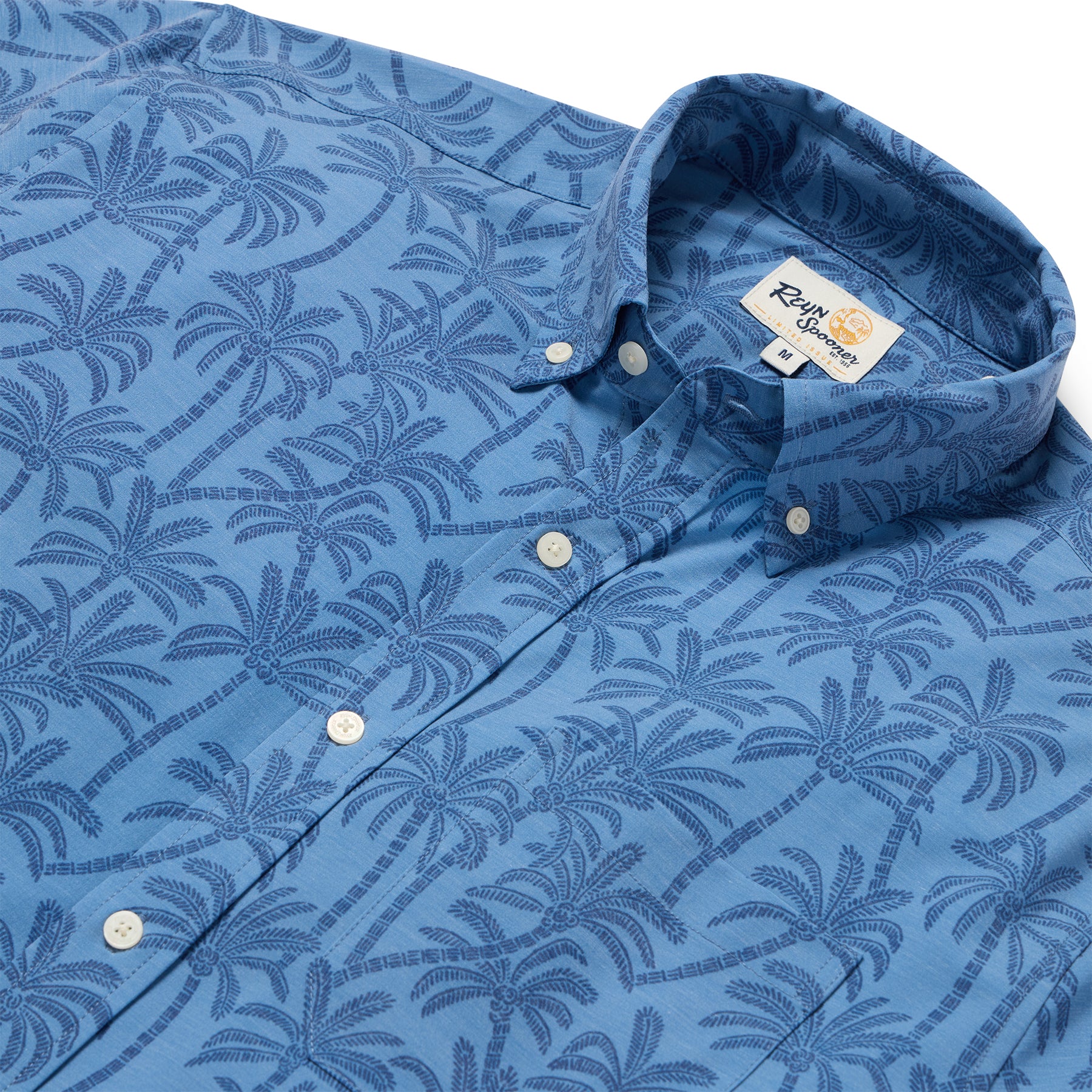 Reyn Spooner LOULU TRAIL PERFORMANCE ALOHA SHIRT in MID BLUE