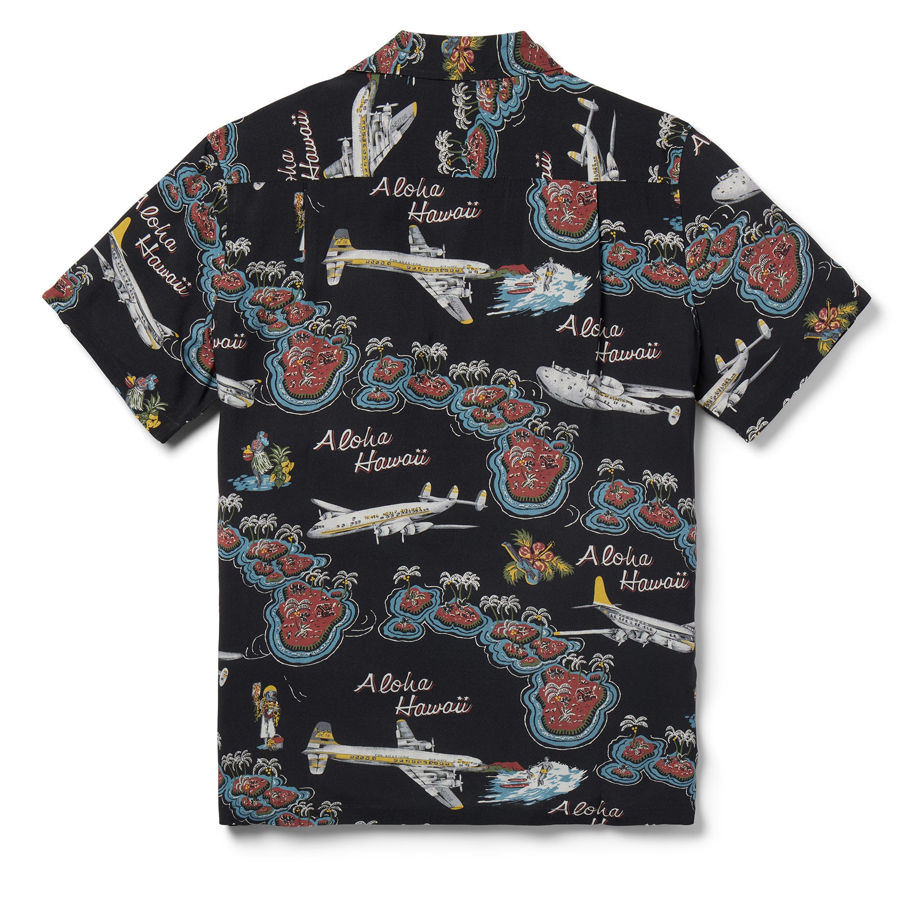 Reyn Spooner BIRDS IN PARADISE CAMP SHIRT in BLACK
