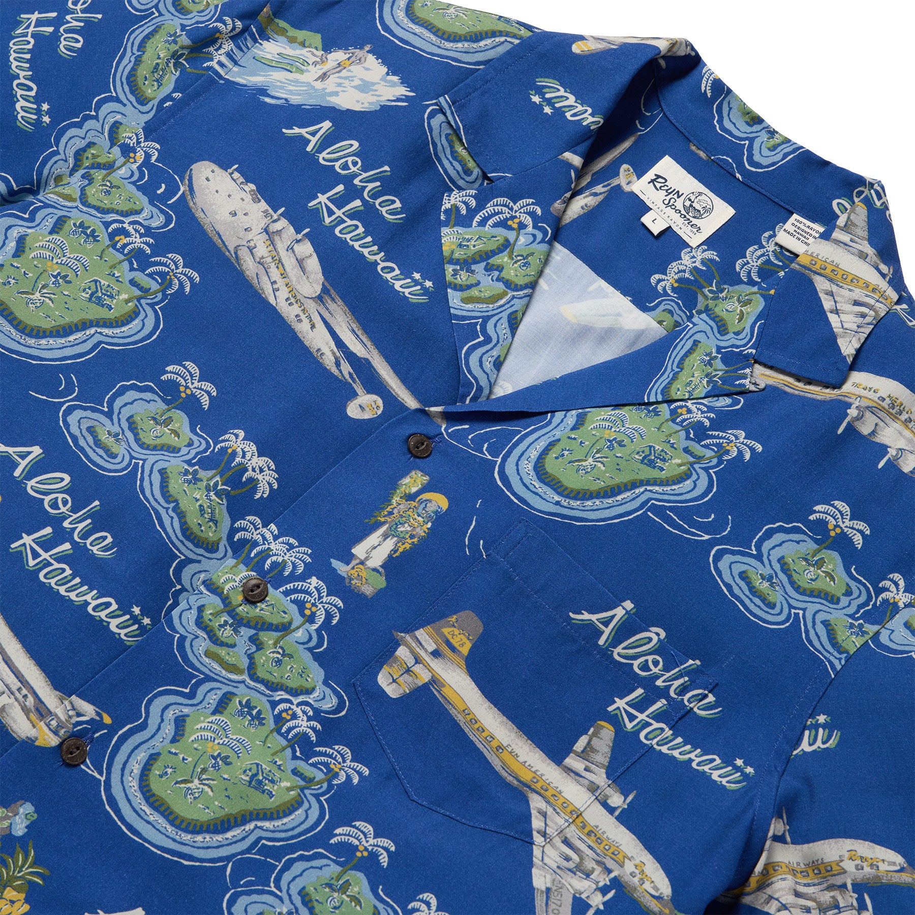 Reyn Spooner BIRDS IN PARADISE CAMP SHIRT in NAVY