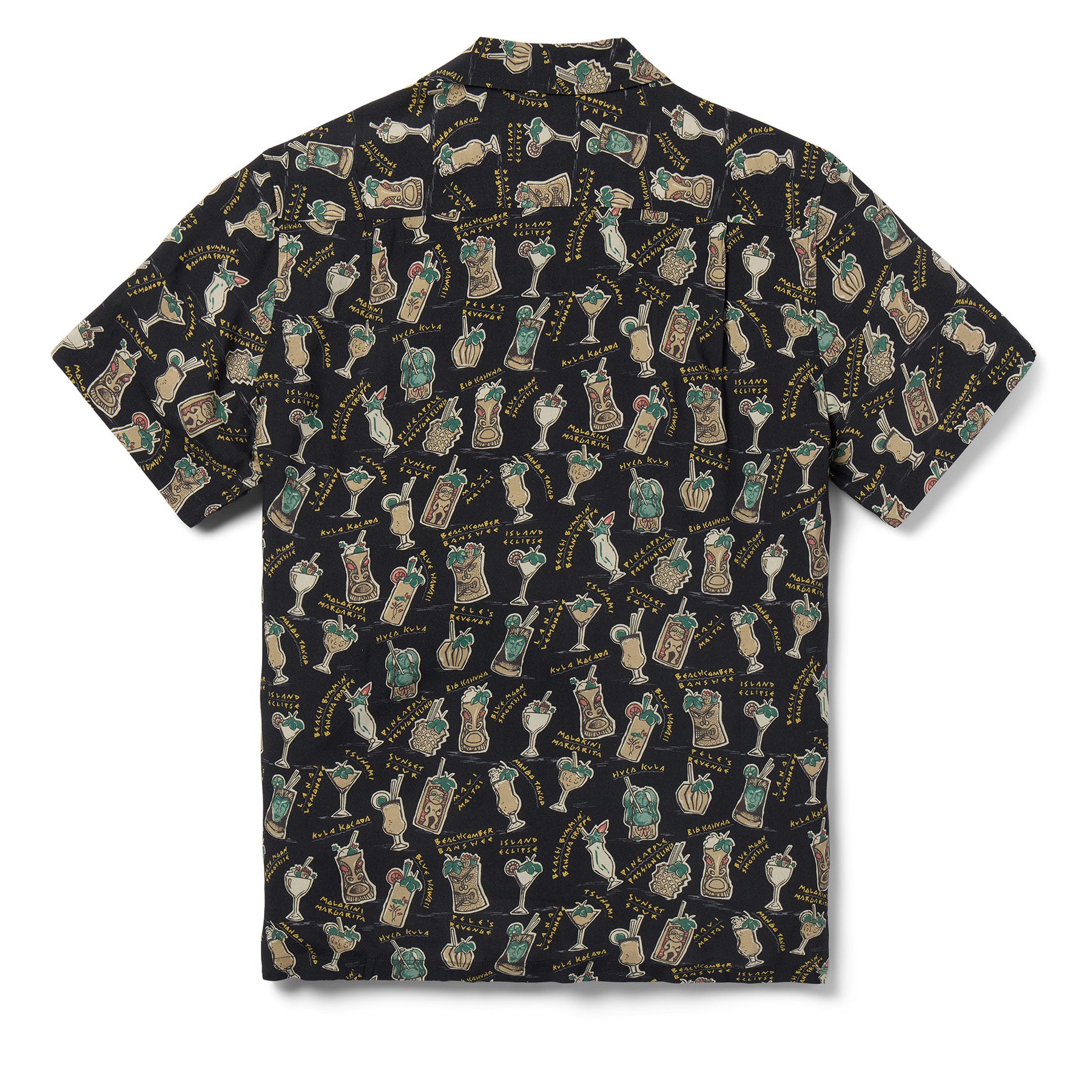 Reyn Spooner MAUI MAI TAI CAMP SHIRT in BLACK