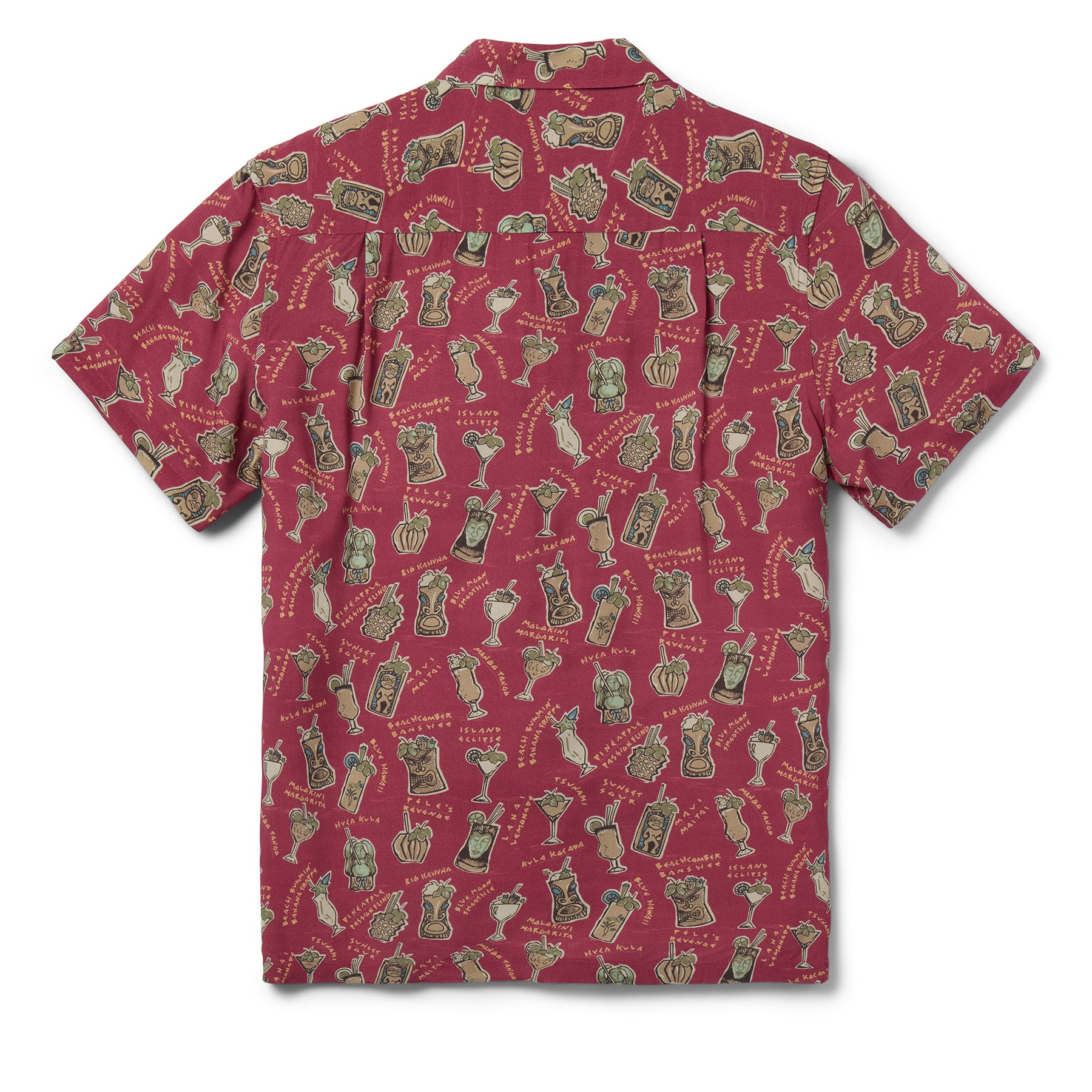 Reyn Spooner MAUI MAI TAI CAMP SHIRT in MAROON