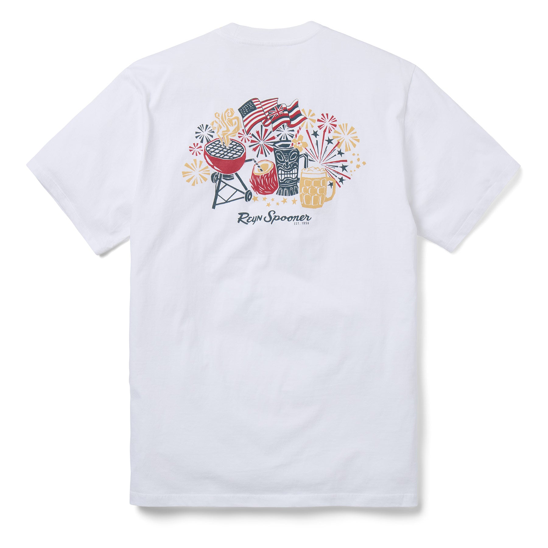 Reyn Spooner SUMMER COMMEMORATIVE 2025 GRAPHIC TEE in WHITE