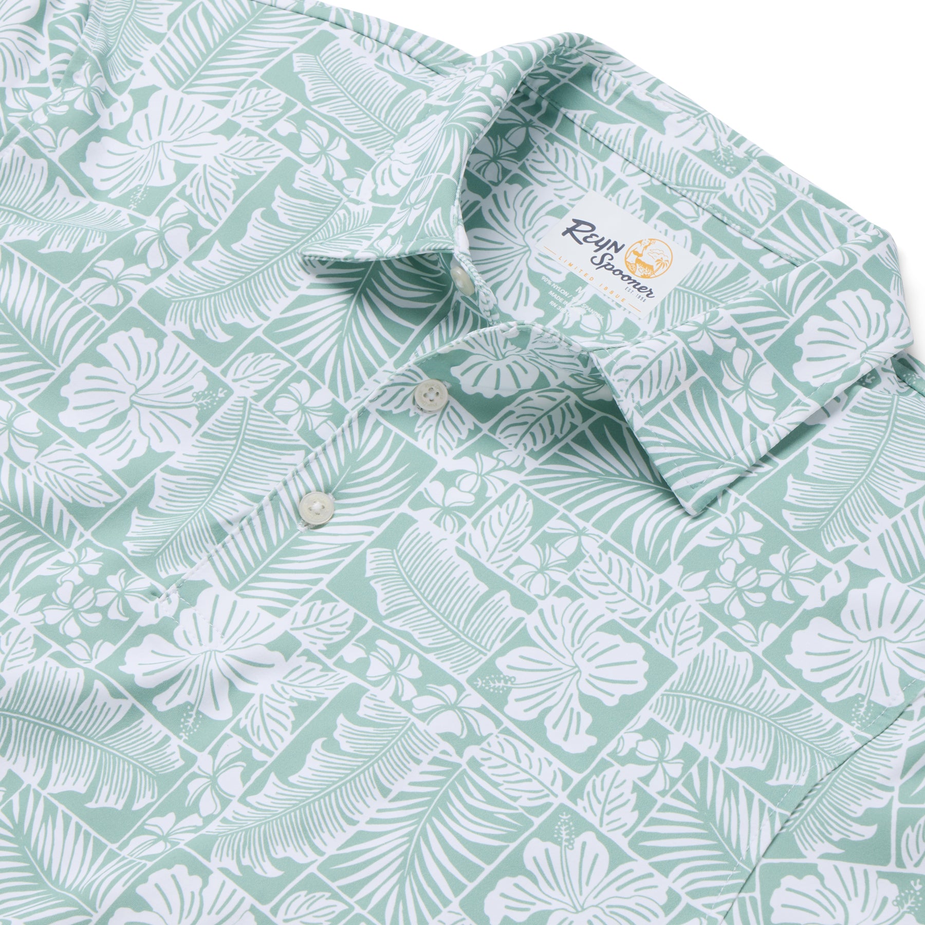 Reyn Spooner FLORAL FRAMES PERFORMANCE POLO in GREEN