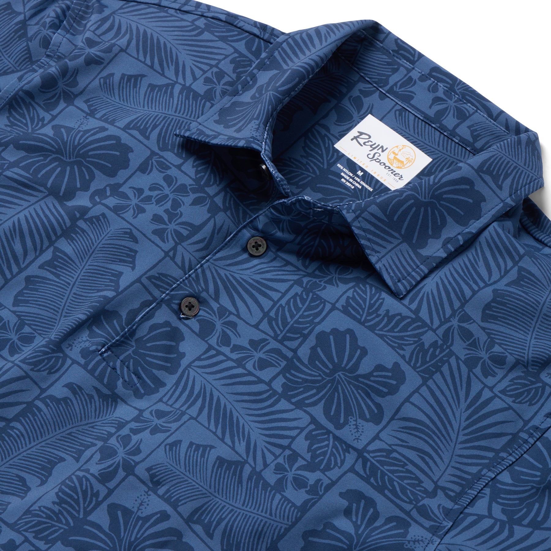 Reyn Spooner FLORAL FRAMES PERFORMANCE POLO in NAVY