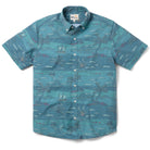 Reyn Spooner VOLCANO PALMS PERFORMANCE BUTTON FRONT in DEEP SEA
