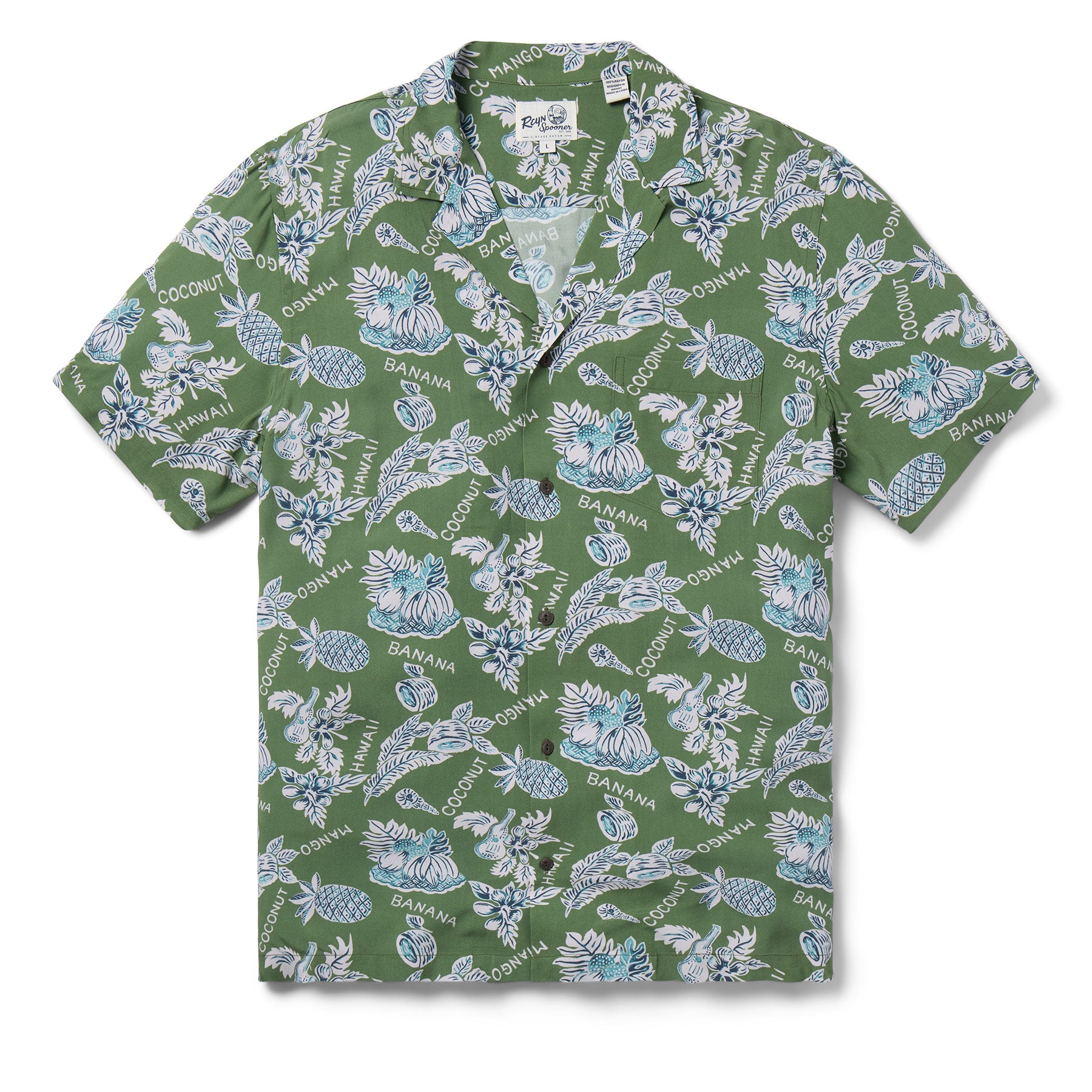 Reyn Spooner FRUITS OF THE ISLAND CAMP SHIRT in GREEN