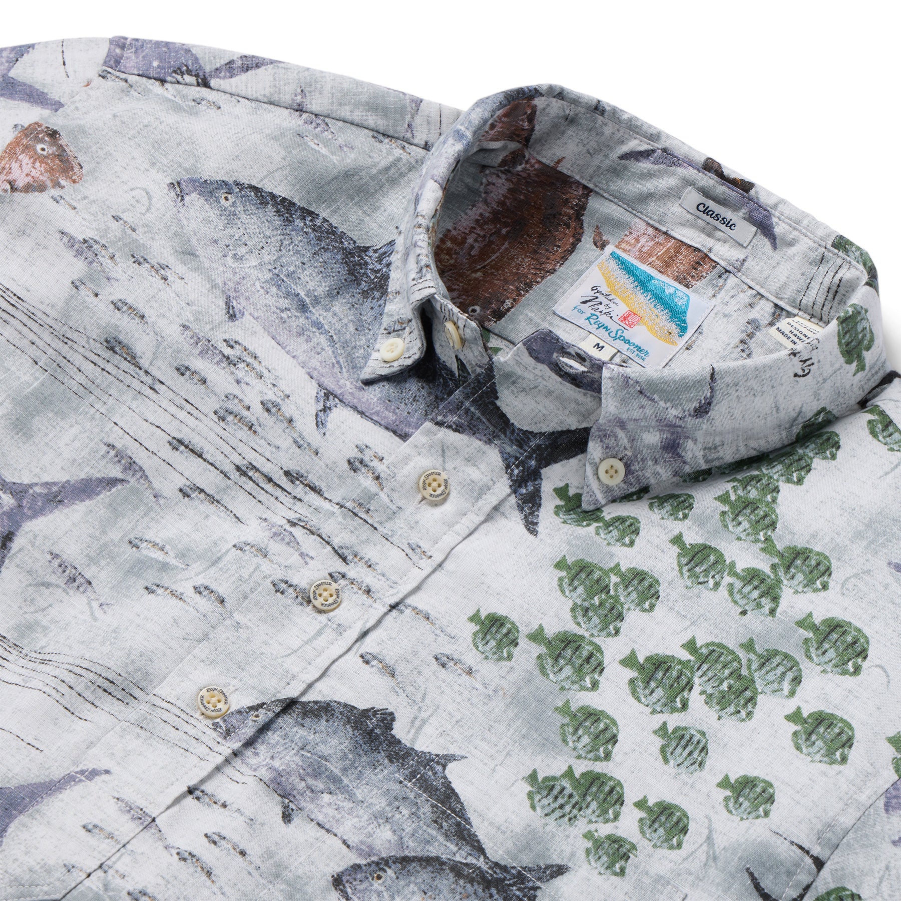 Reyn Spooner HANAUMA BAY BY NAOKI PULLOVER in LIGHT GREY