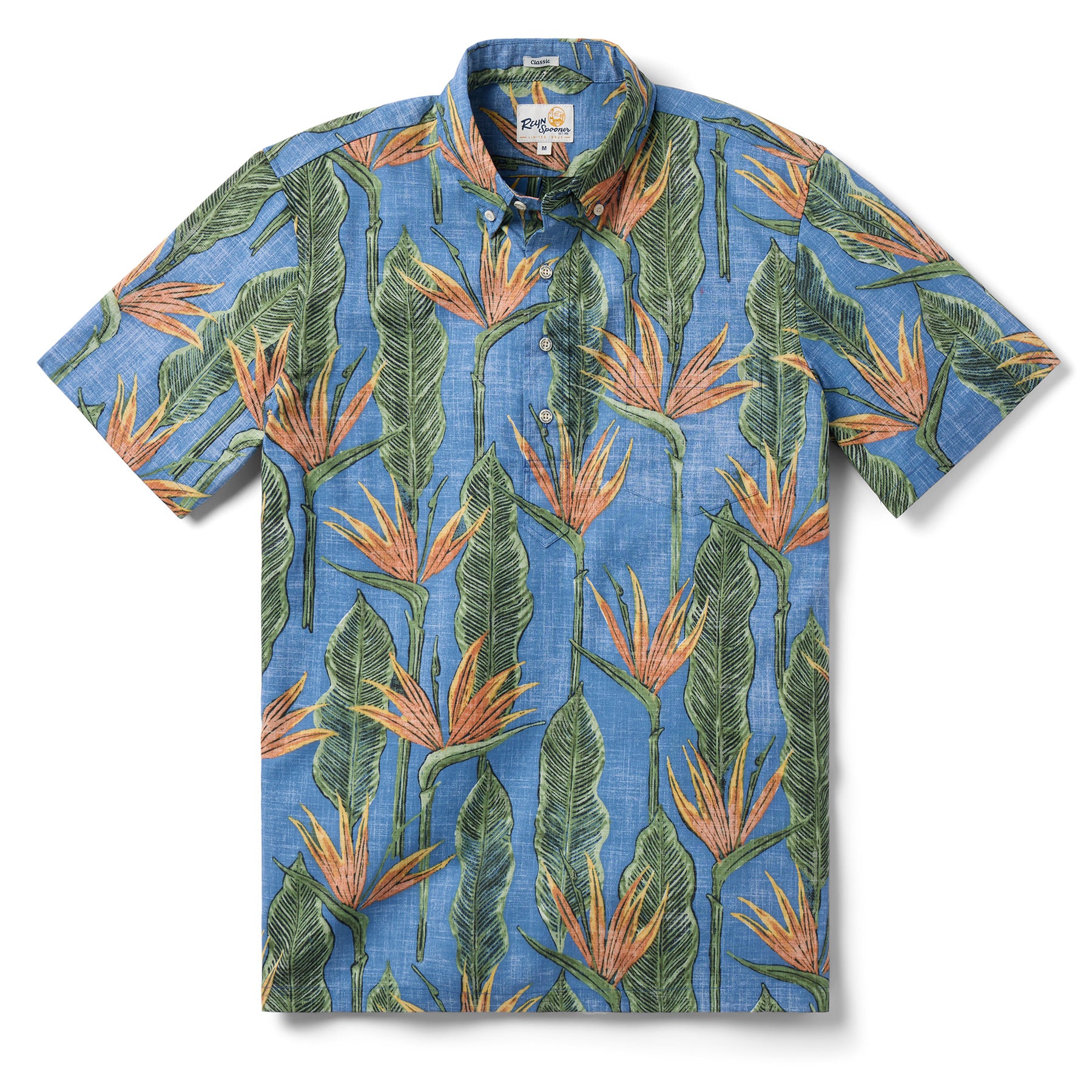 Reyn Spooner BIRDS IN BLOOM PULLOVER in MOONLIGHT BLUE