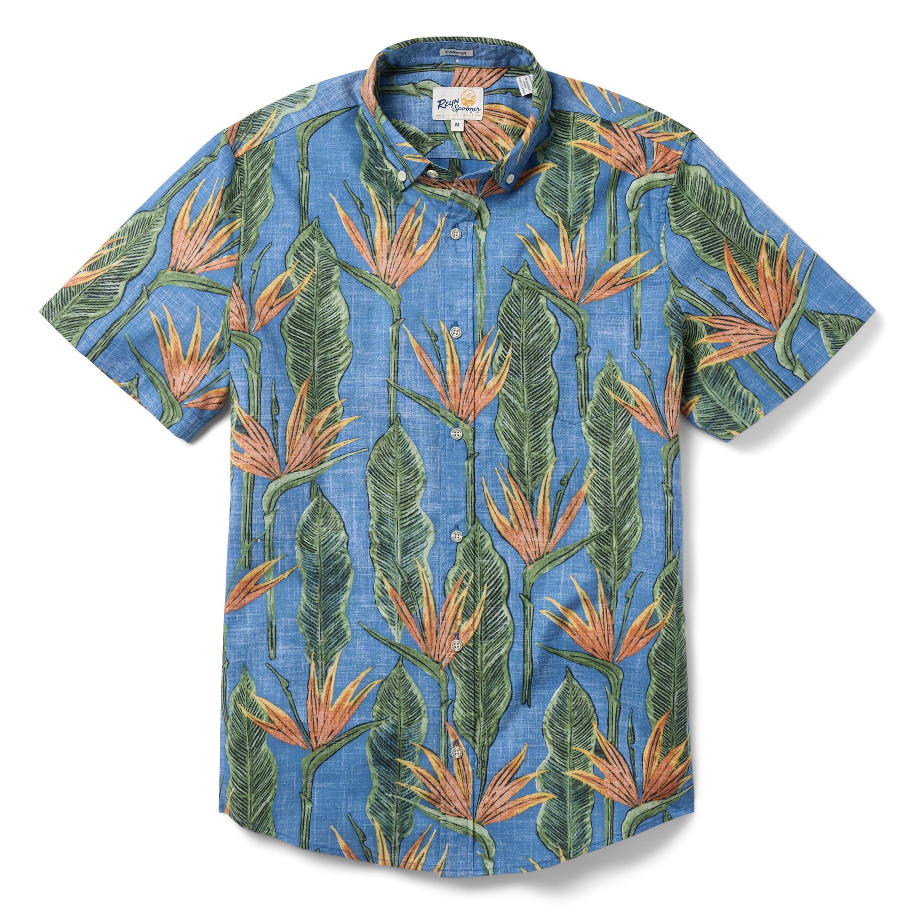 Reyn Spooner BIRDS IN BLOOM TAILORED in MOONLIGHT BLUE