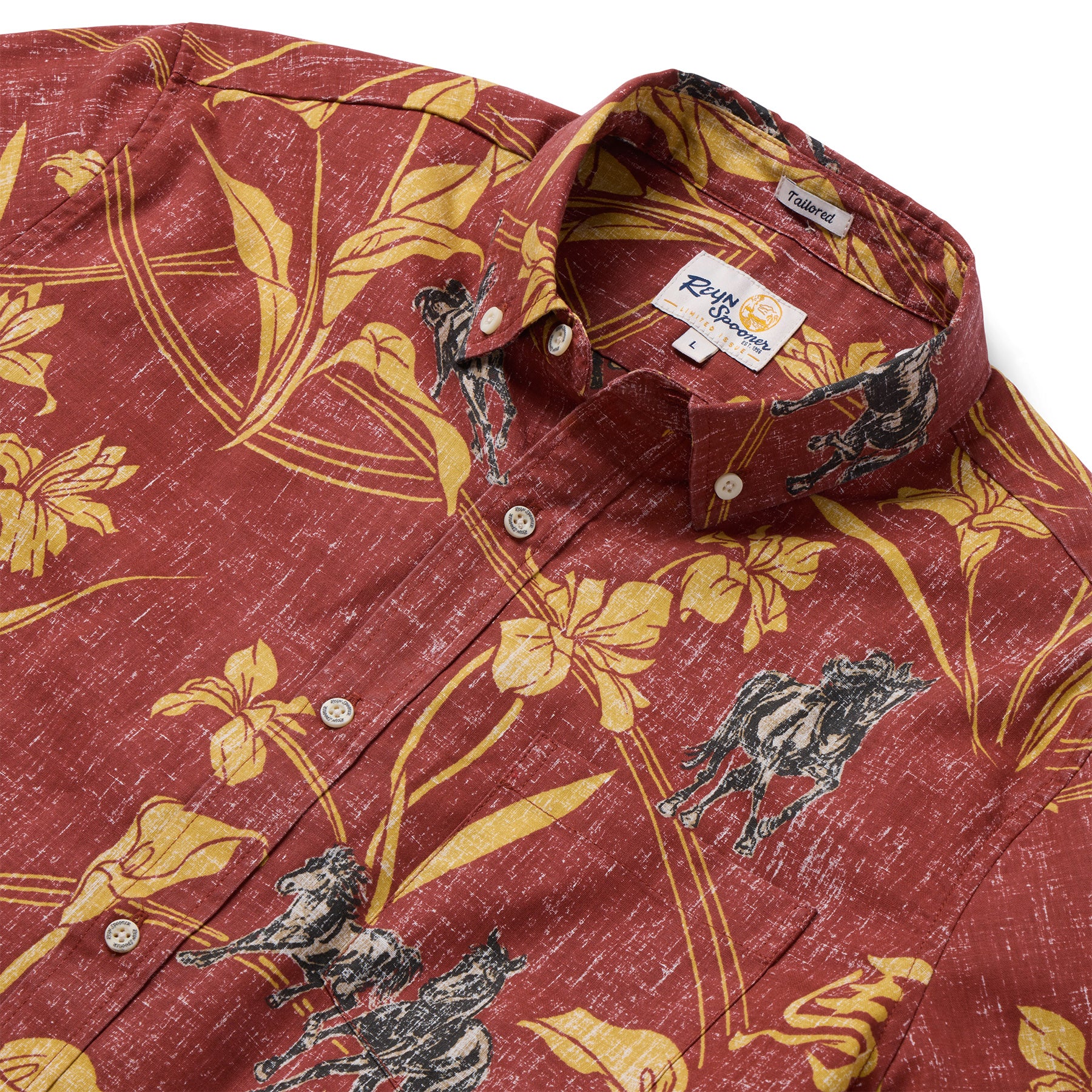 Reyn Spooner YEAR OF THE HORSE 2026 TAILORED in SPICE RED