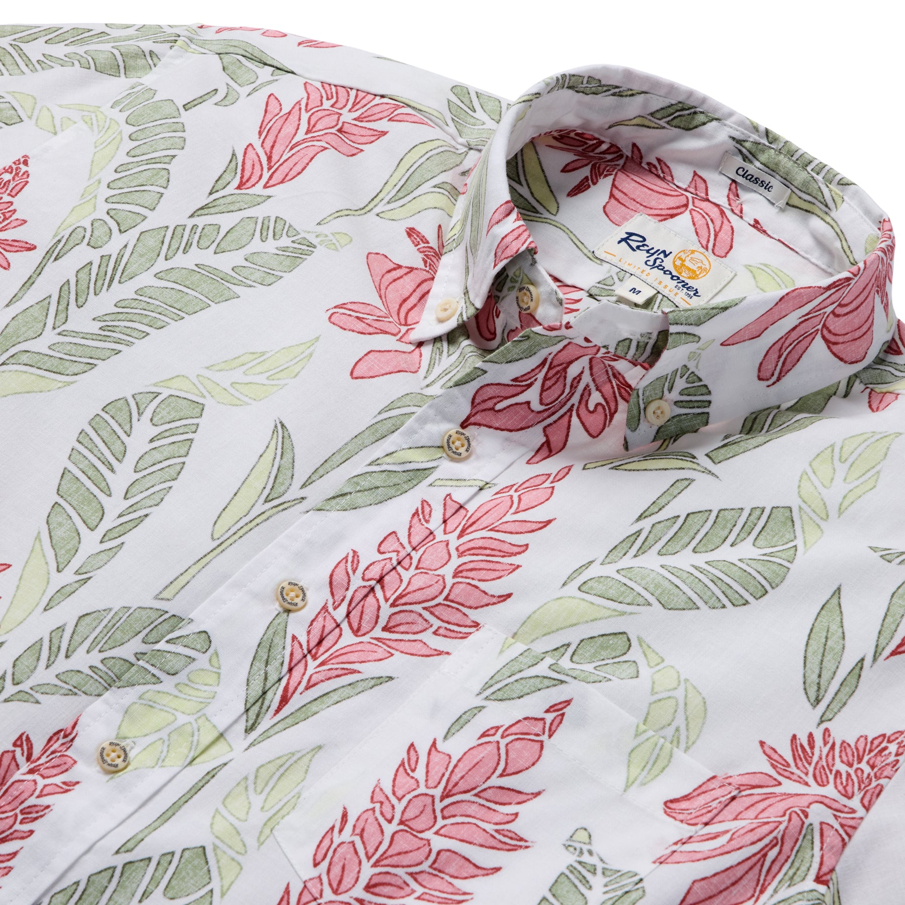 Reyn Spooner GINGER BURST BUTTON FRONT in WHITE