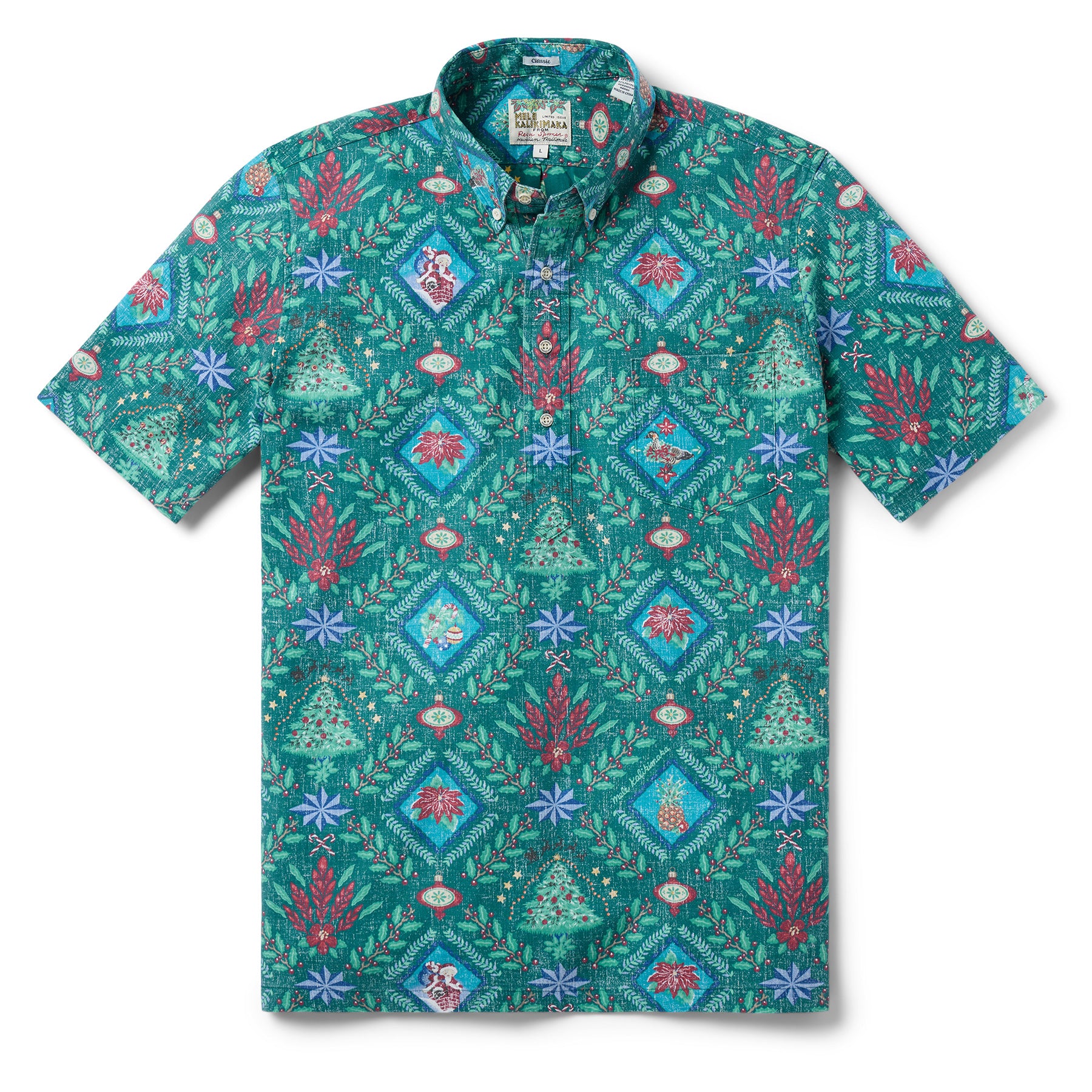 Reyn Spooner HAWAIIAN CHRISTMAS 2025 PULLOVER in EVERGREEN