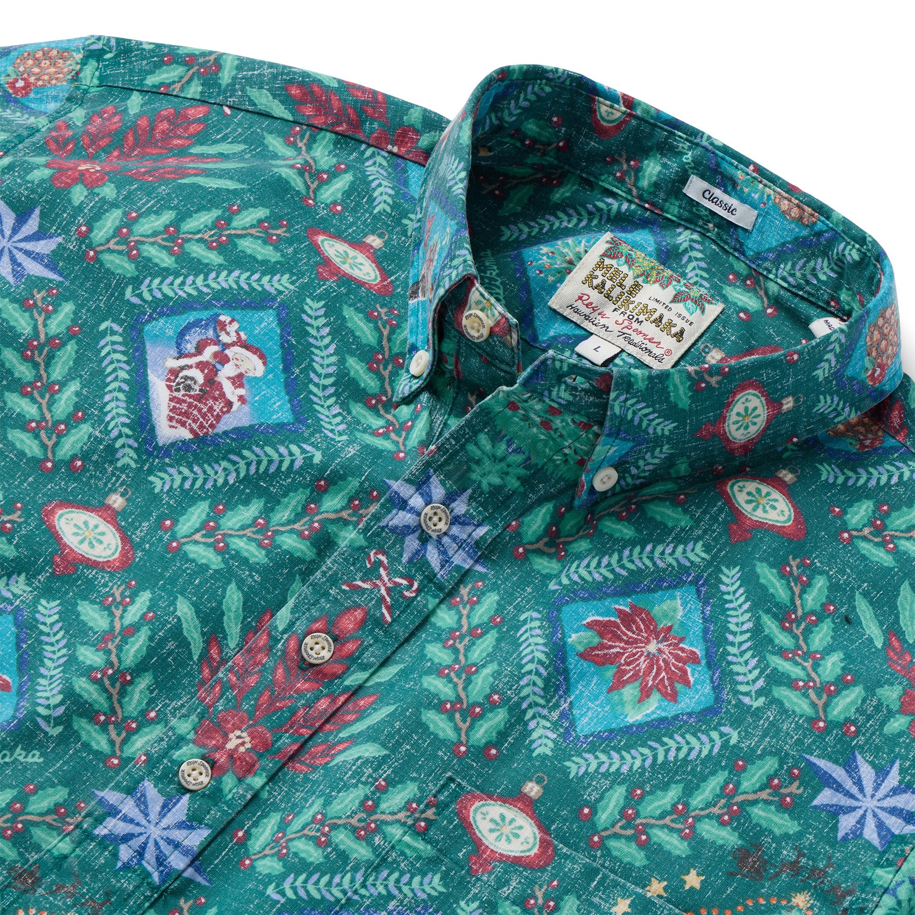 Reyn Spooner HAWAIIAN CHRISTMAS 2025 PULLOVER in EVERGREEN