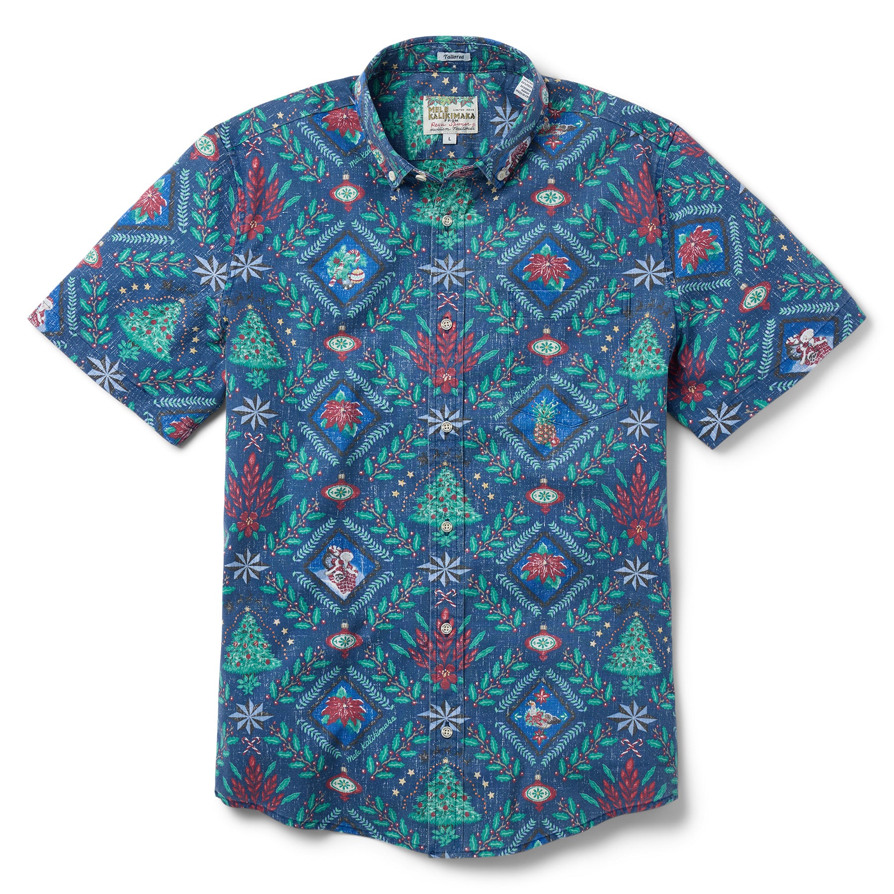 Reyn Spooner HAWAIIAN CHRISTMAS 2025 TAILORED in NAVY