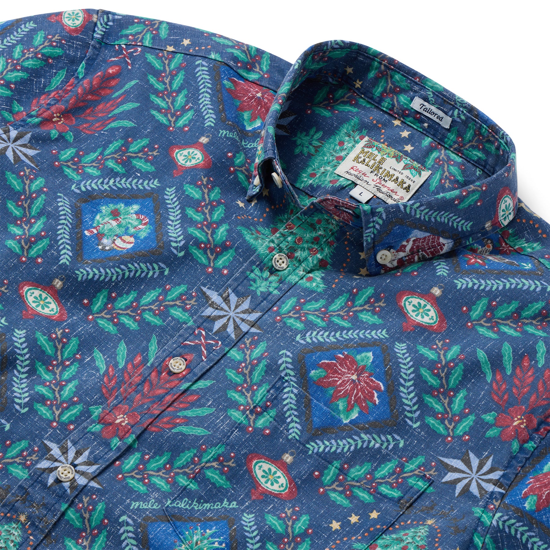 Reyn Spooner HAWAIIAN CHRISTMAS 2025 TAILORED in NAVY