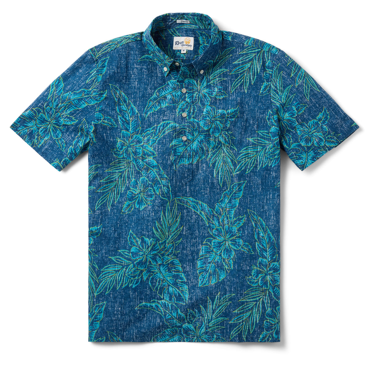 Reyn Spooner HIBISCUS BLISS PULLOVER in ORION BLUE