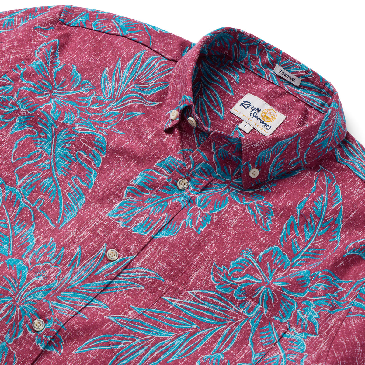 Reyn Spooner HIBISCUS BLISS TAILORED in MAROON
