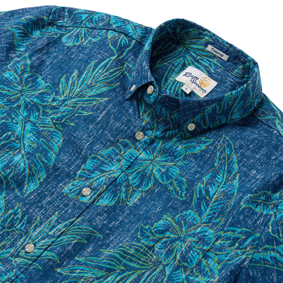 Reyn Spooner HIBISCUS BLISS TAILORED in ORION BLUE