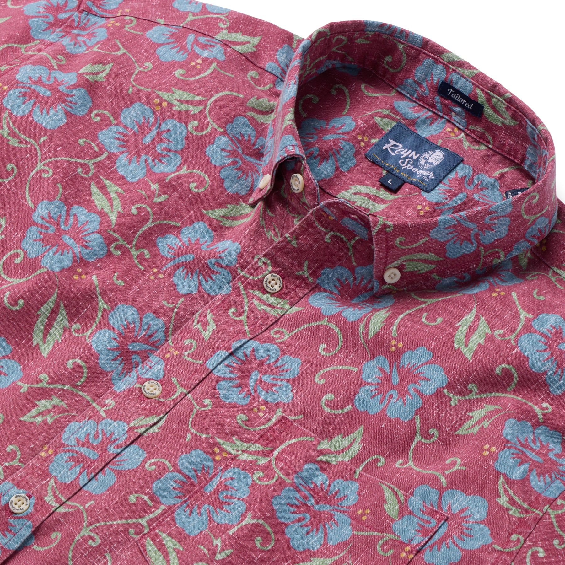 Reyn Spooner MAKAPU'U TAILORED in MAROON