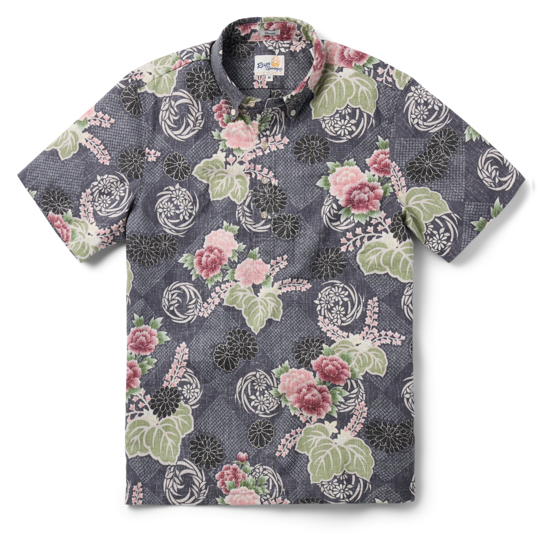 Reyn Spooner POPPIN' PEONIES PULLOVER in CHARCOAL