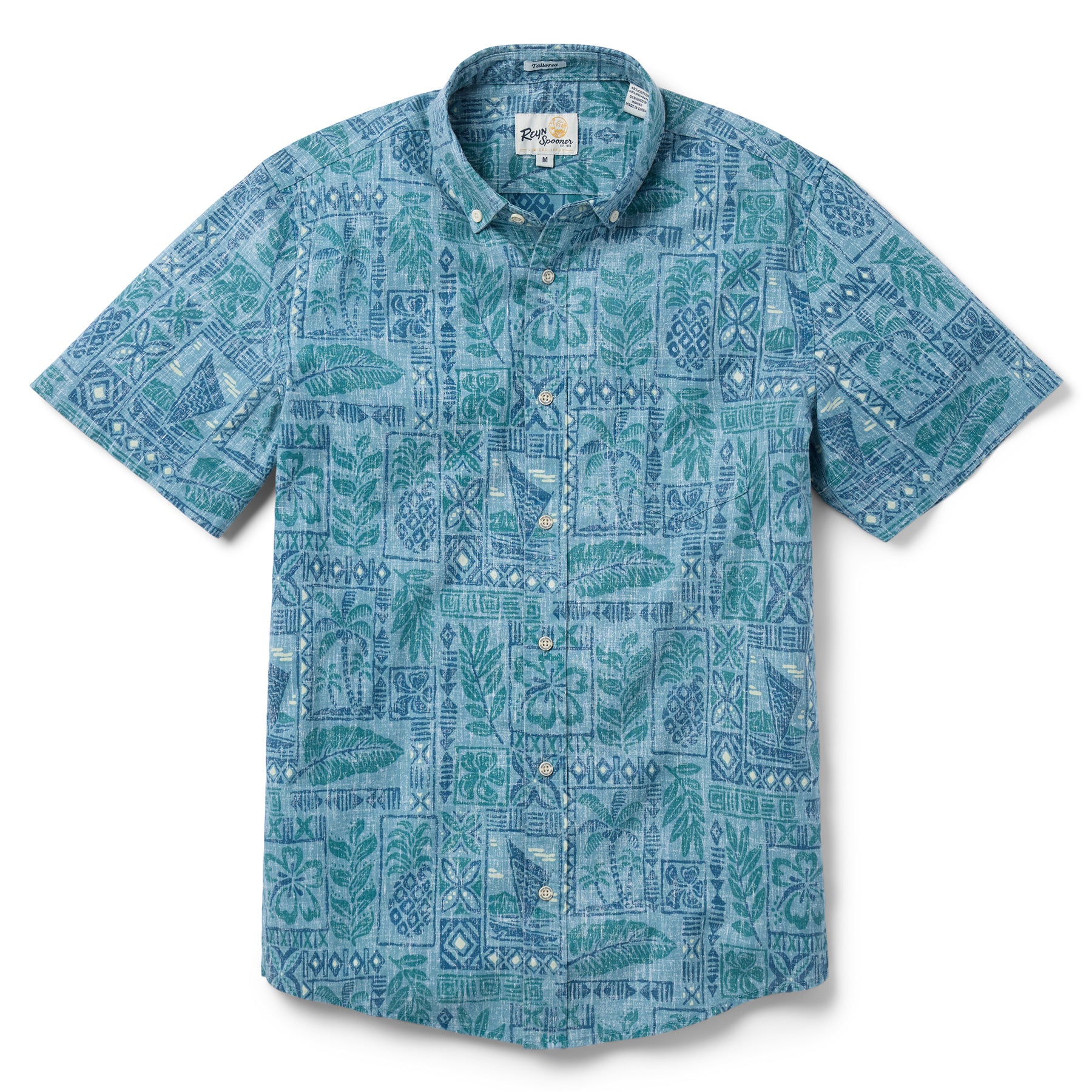 Reyn Spooner TAHITIAN TAPA TAILORED in SURF BLUE