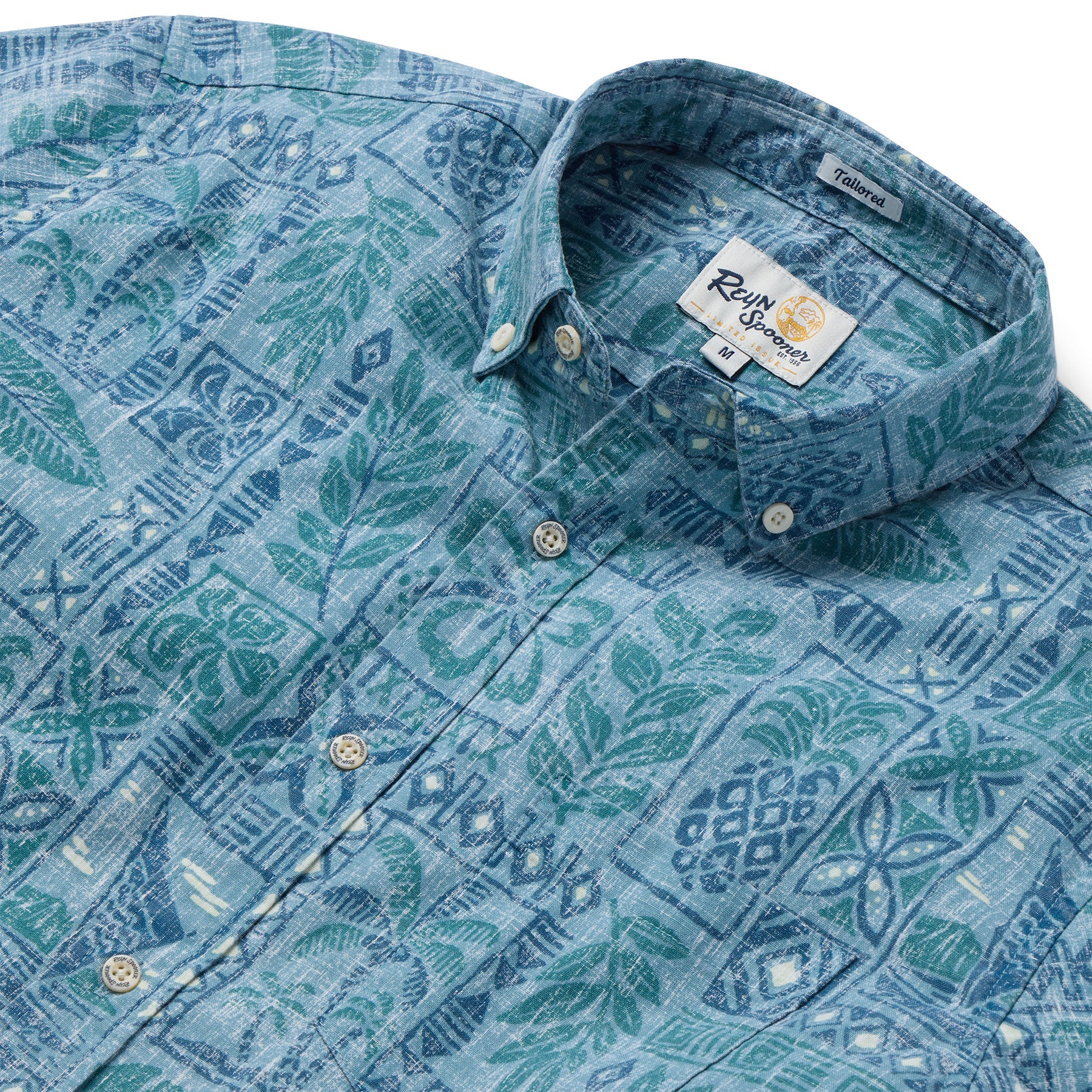 Reyn Spooner TAHITIAN TAPA TAILORED in SURF BLUE