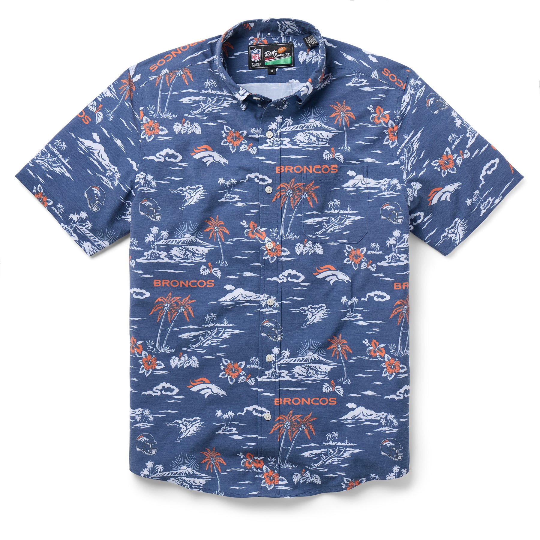 Reyn Spooner NFL® DENVER BRONCOS GAME DAY PERFORMANCE BUTTON FRONT in NAVY