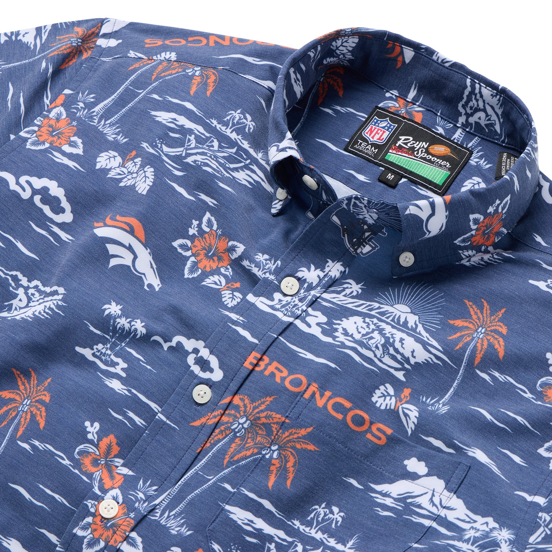 Reyn Spooner NFL® DENVER BRONCOS GAME DAY PERFORMANCE BUTTON FRONT in NAVY