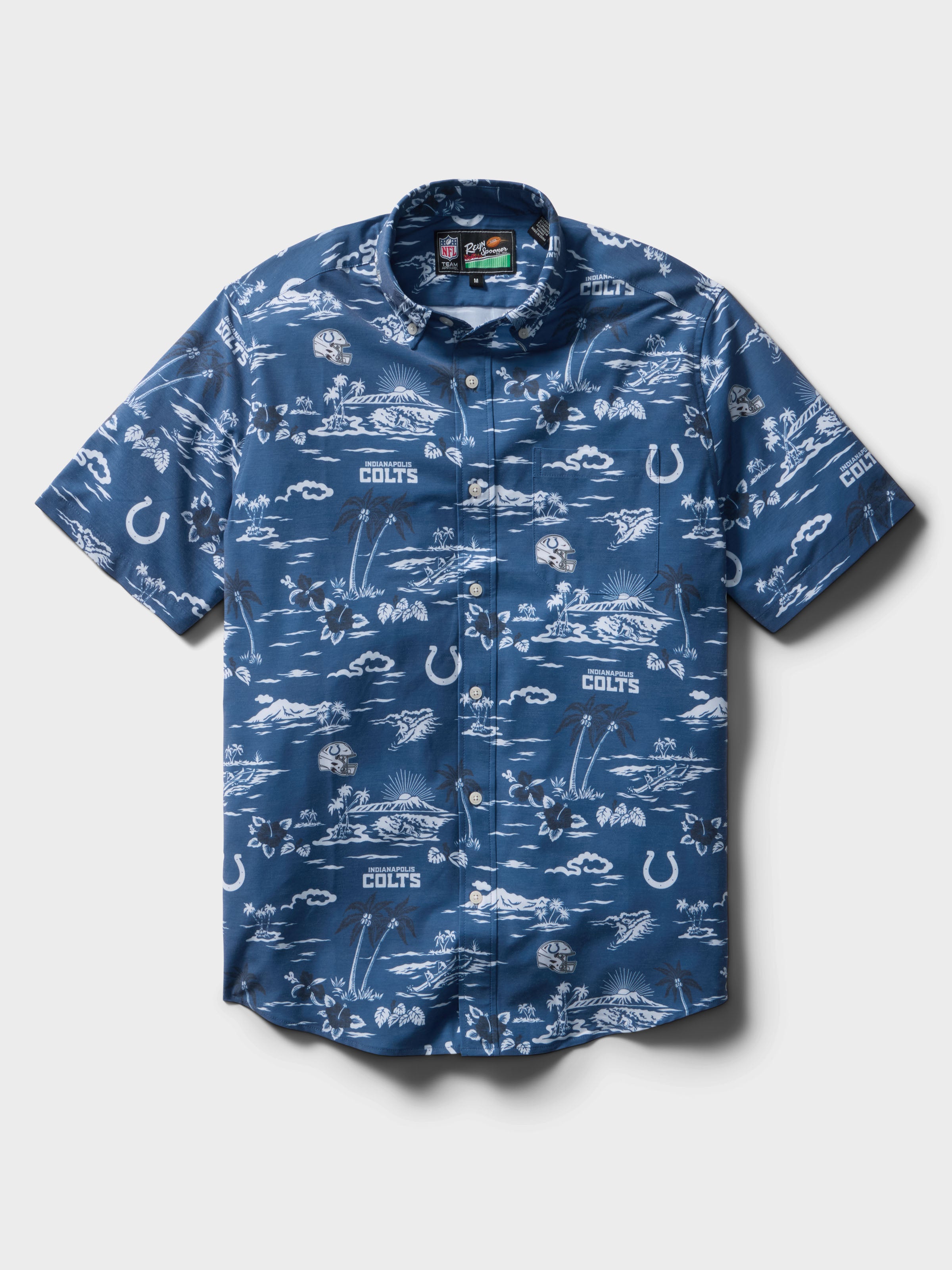 Reyn Spooner INDIANAPOLIS COLTS GAME DAY PERFORMANCE ALOHA SHIRT in BLUE