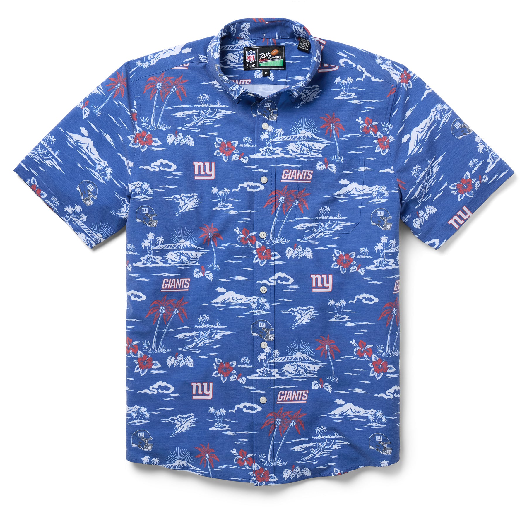 Reyn Spooner NFL® NEW YORK GIANTS GAME DAY PERFORMANCE BUTTON FRONT in DARK BLUE