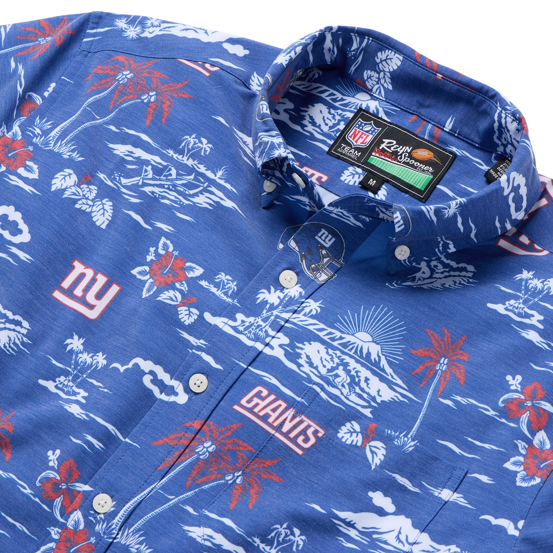 Reyn Spooner NFL® NEW YORK GIANTS GAME DAY PERFORMANCE BUTTON FRONT in DARK BLUE