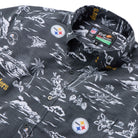 Reyn Spooner NFL® PITTSBURGH STEELERS GAME DAY PERFORMANCE BUTTON FRONT in BLACK