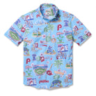 Reyn Spooner MLB® PHILADELPHIA PHILLIES SCENIC PERFORMANCE BUTTON FRONT in COLUMBIA BLUE