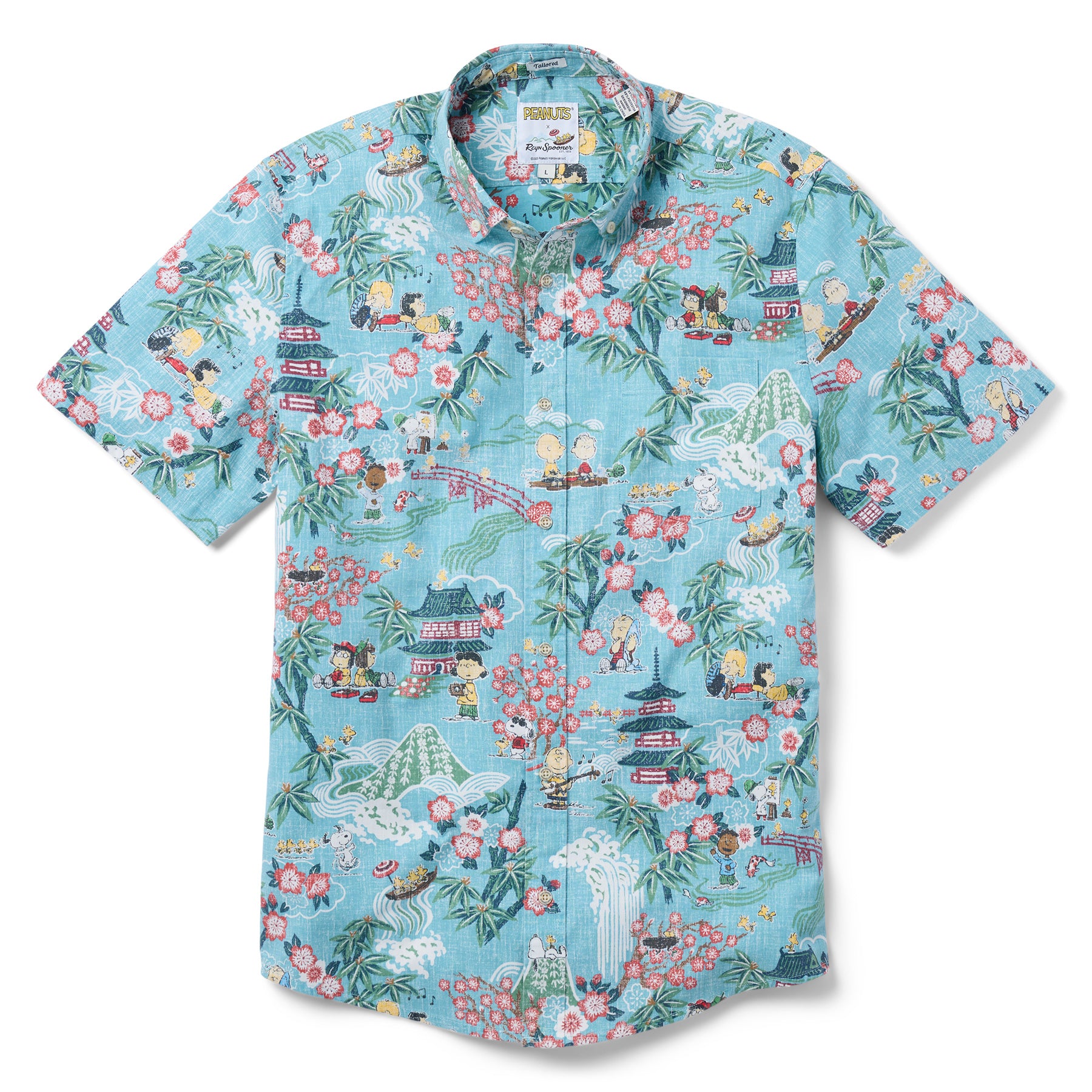 Reyn Spooner PEANUTS IN JAPAN TAILORED in AQUA