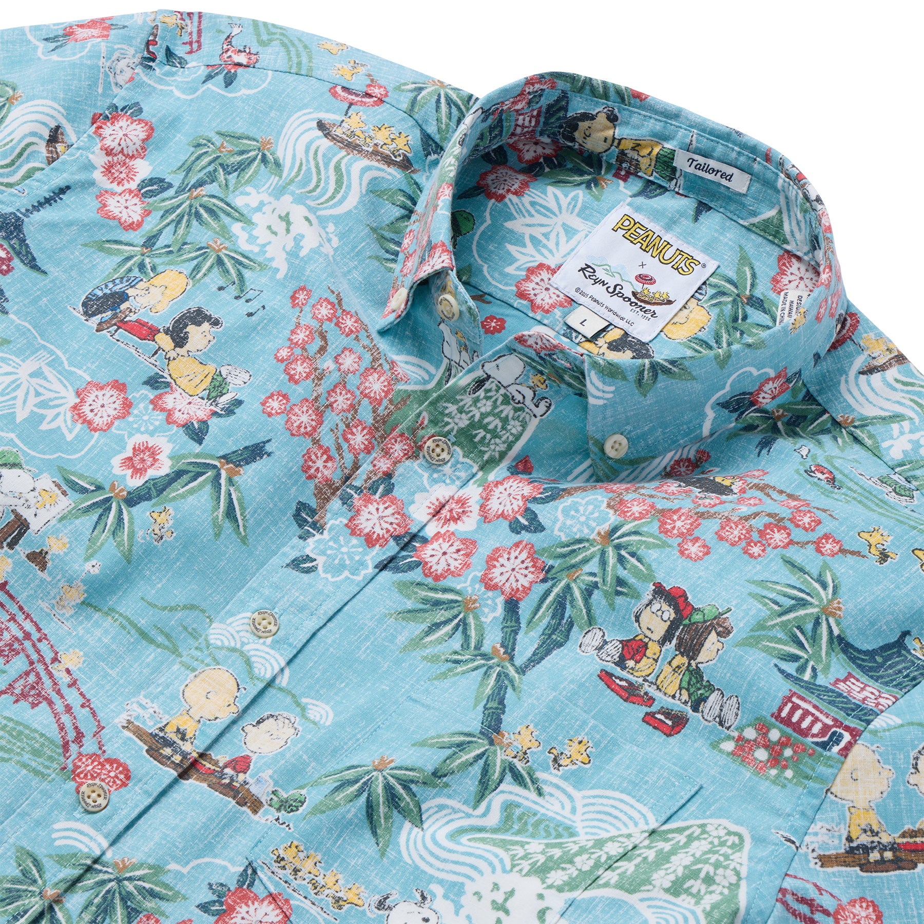 Reyn Spooner PEANUTS IN JAPAN TAILORED in AQUA