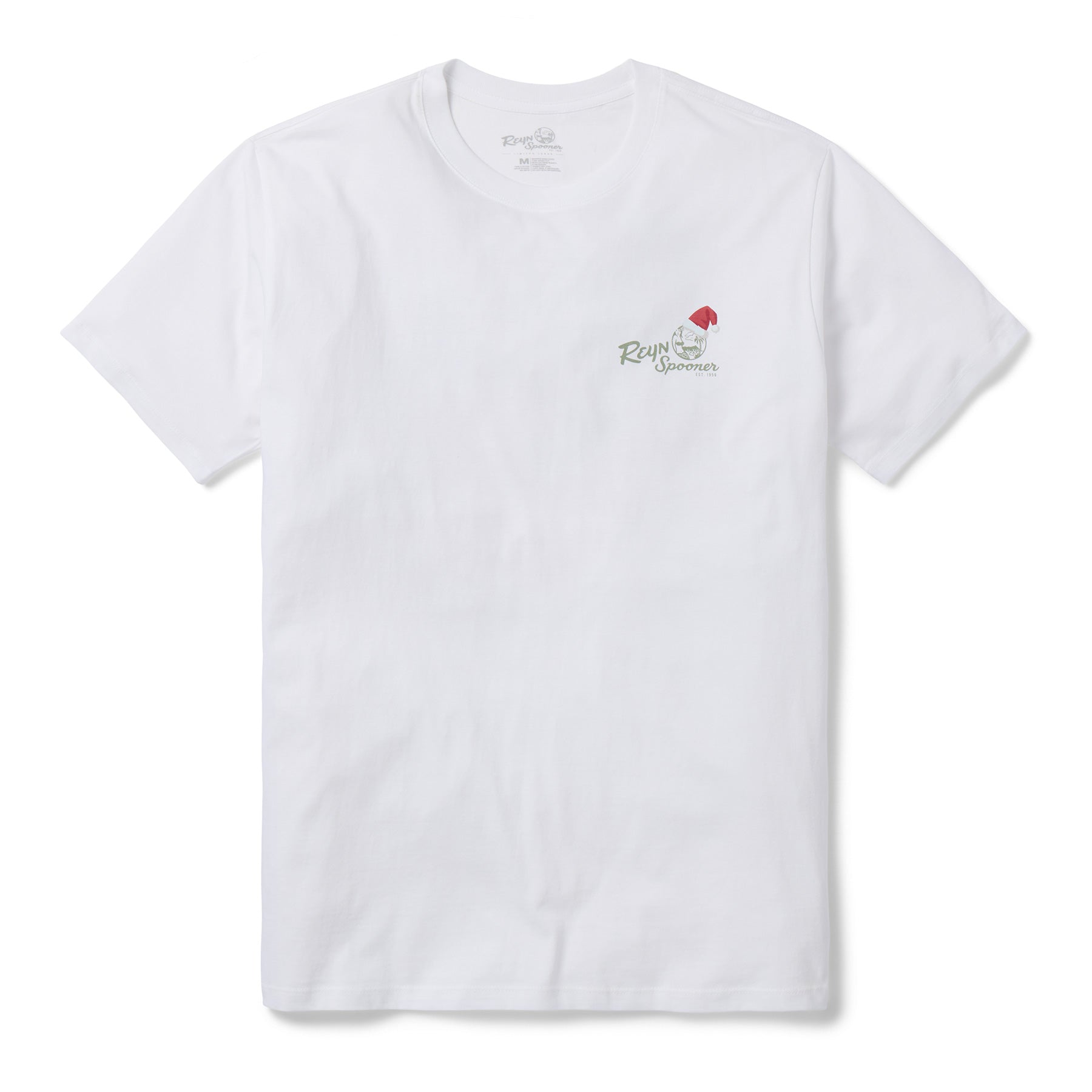Reyn Spooner SANTA HULA GRAPHIC TEE in WHITE