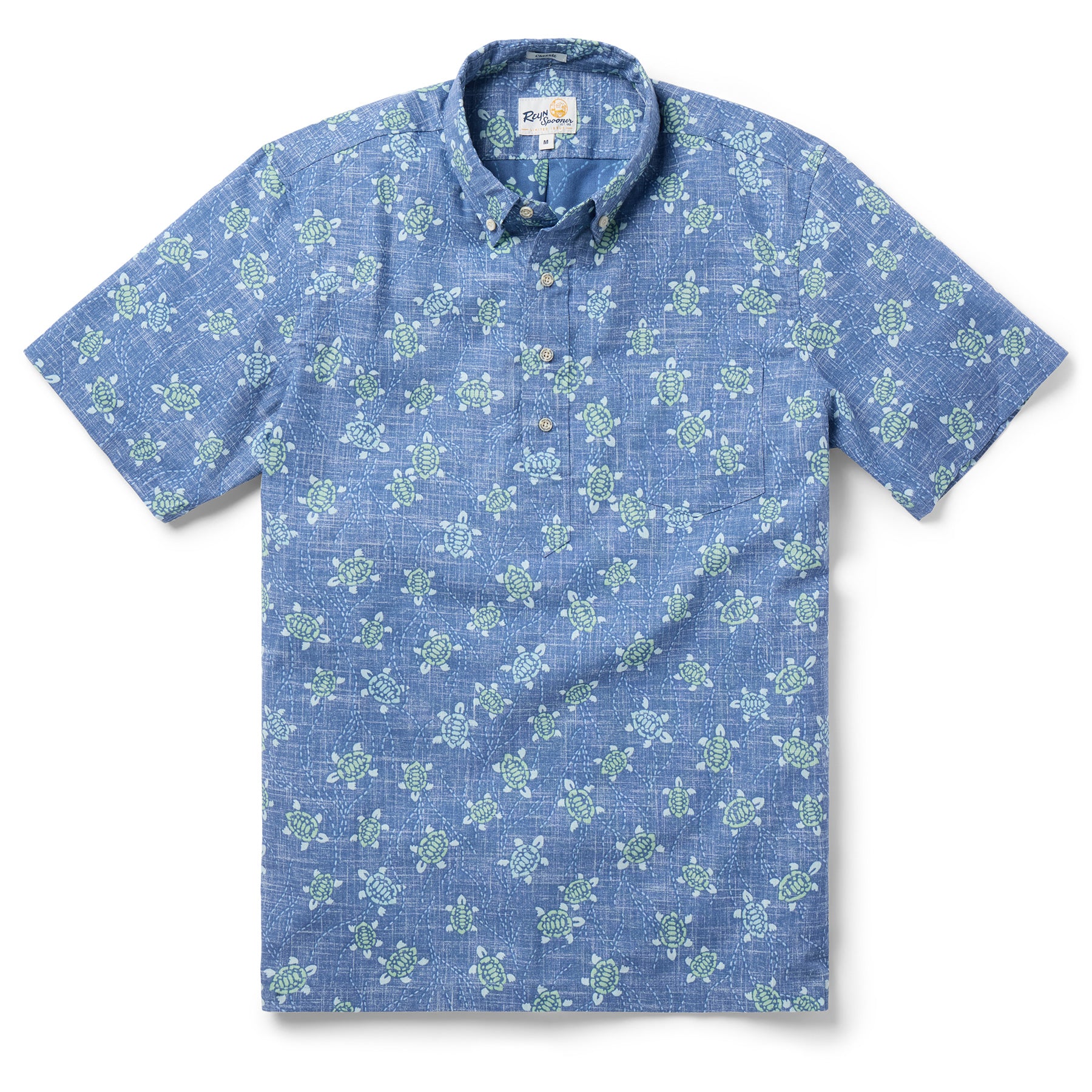 Reyn Spooner HONU HOLOHOLO PULLOVER in RIVIERA BLUE