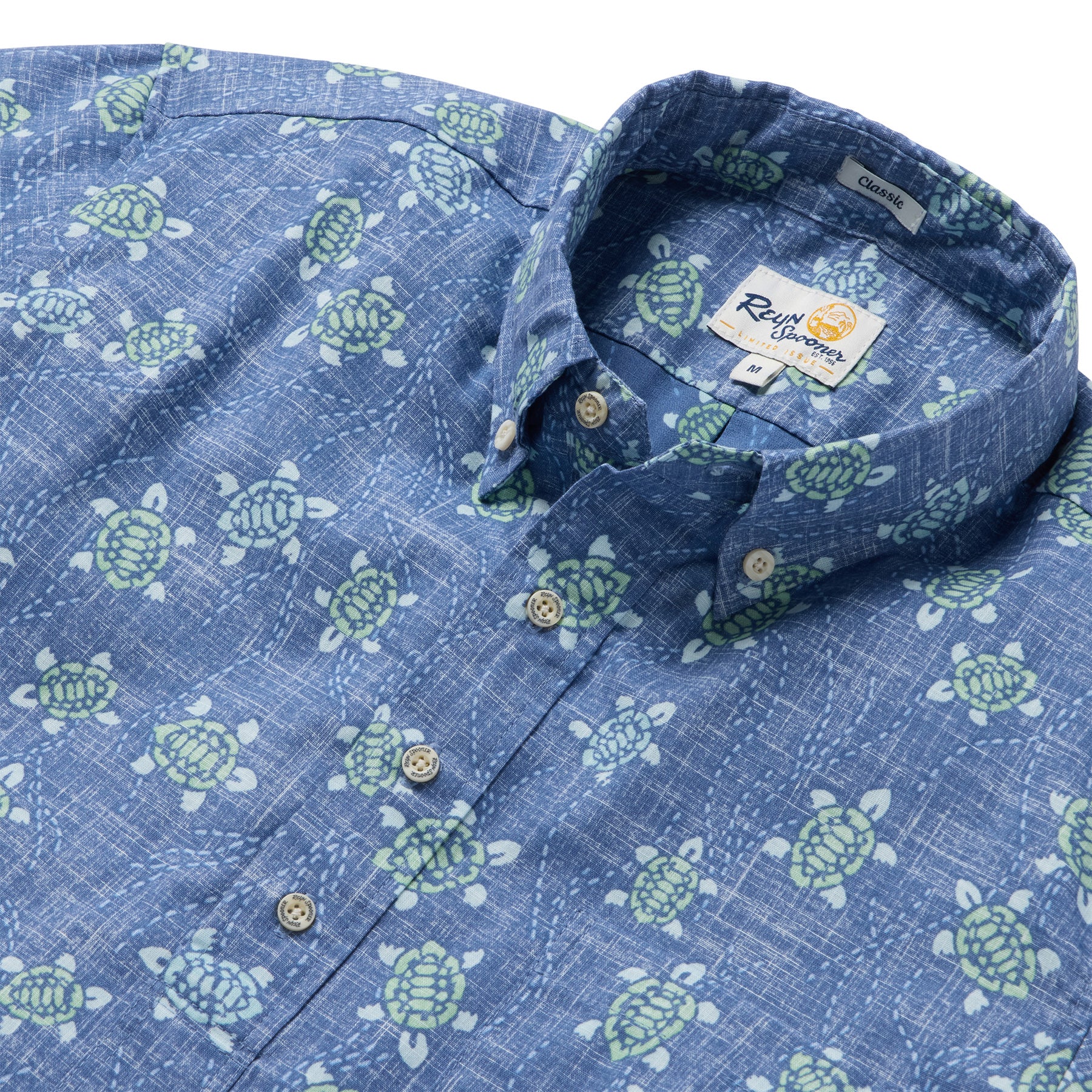 Reyn Spooner HONU HOLOHOLO PULLOVER in RIVIERA BLUE