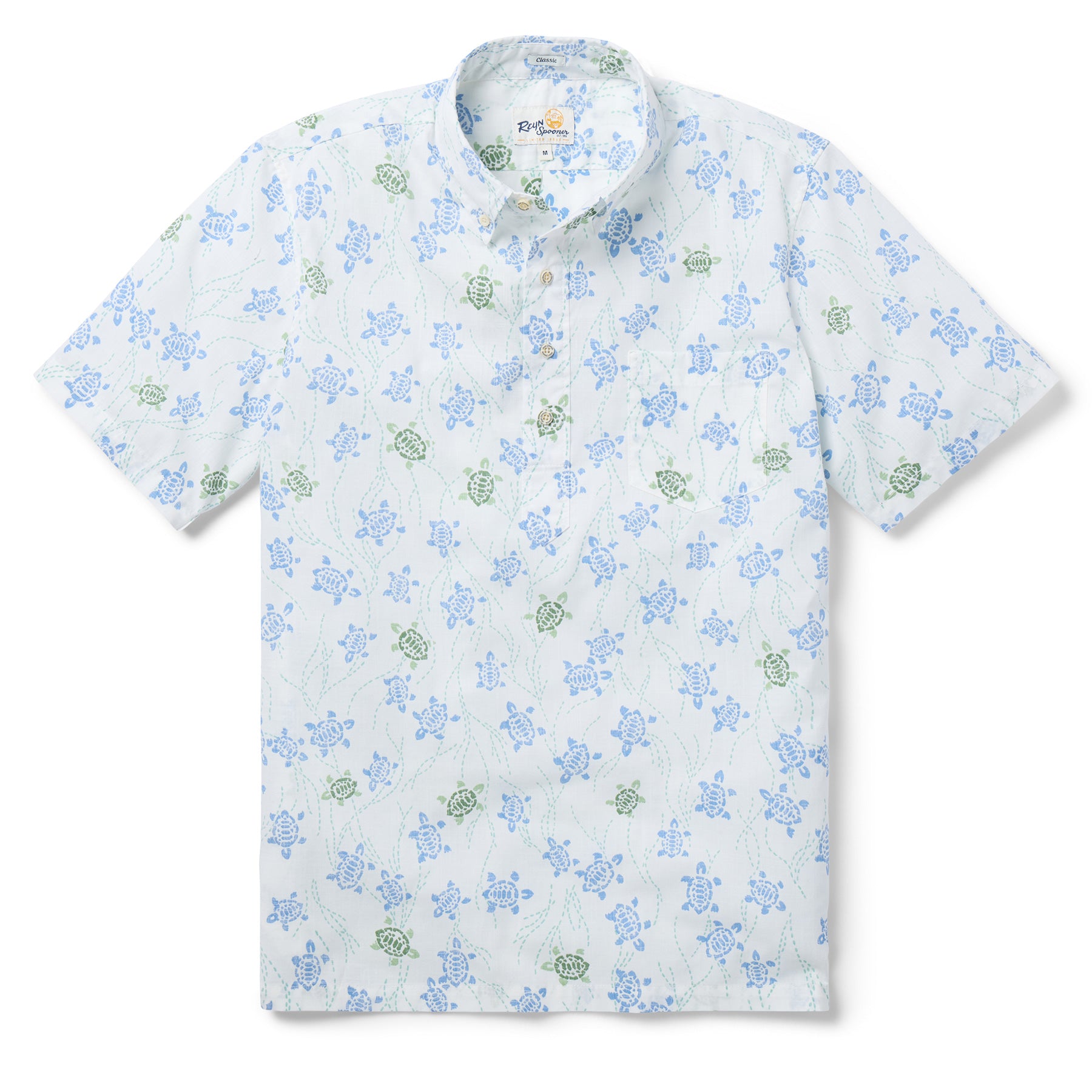 Reyn Spooner HONU HOLOHOLO PULLOVER in WHITE