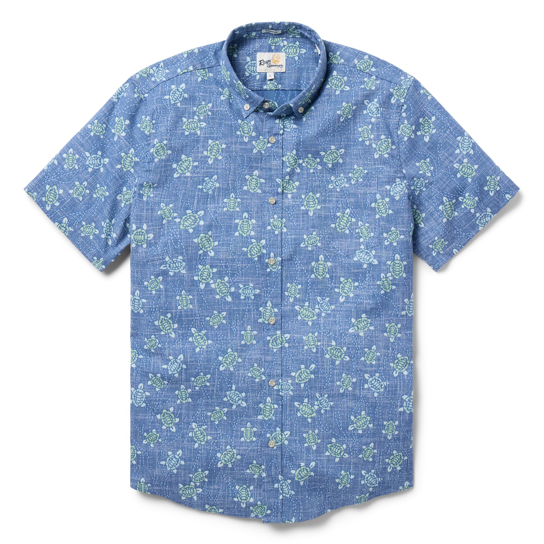 Reyn Spooner HONU HOLOHOLO TAILORED in RIVIERA BLUE