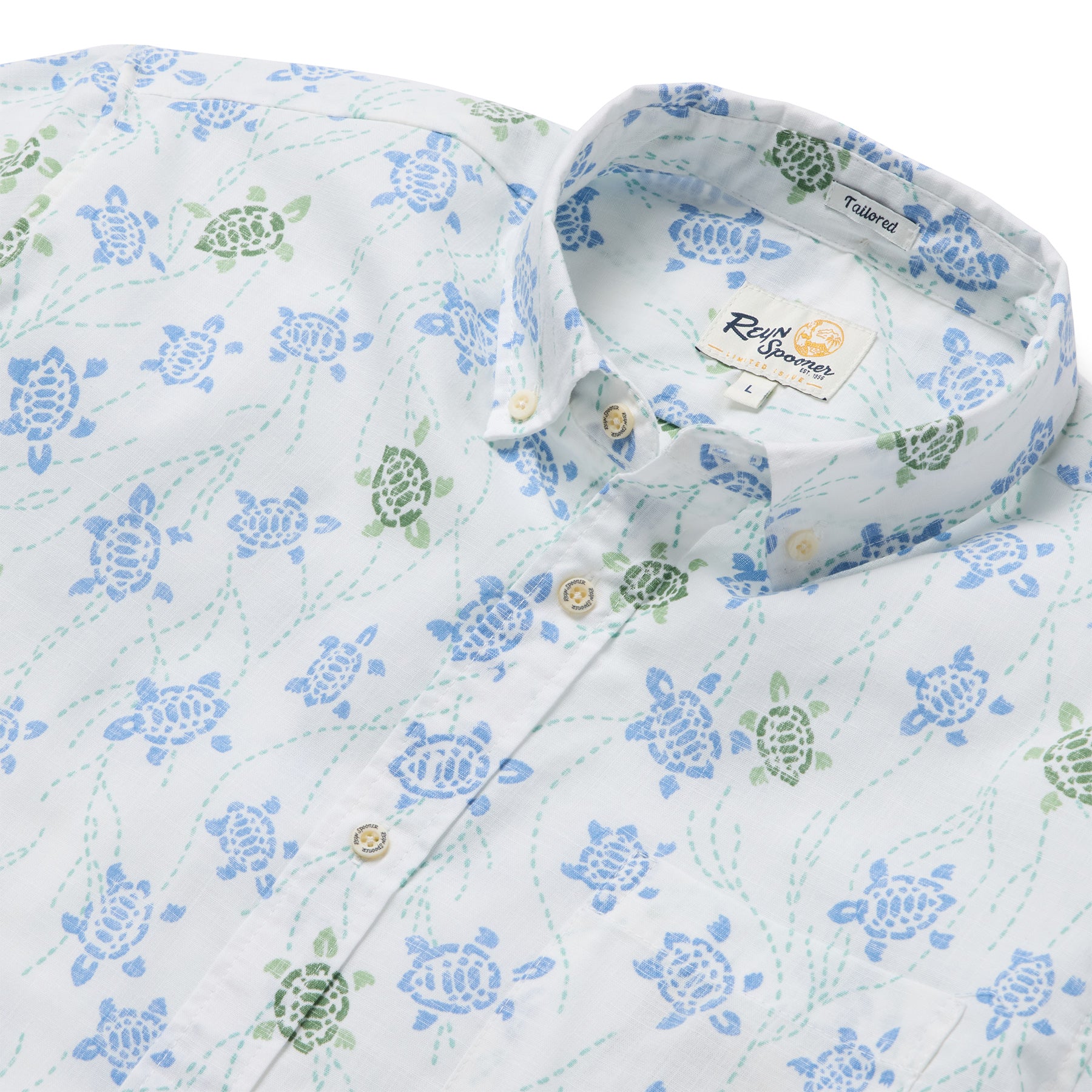 Reyn Spooner HONU HOLOHOLO TAILORED in WHITE