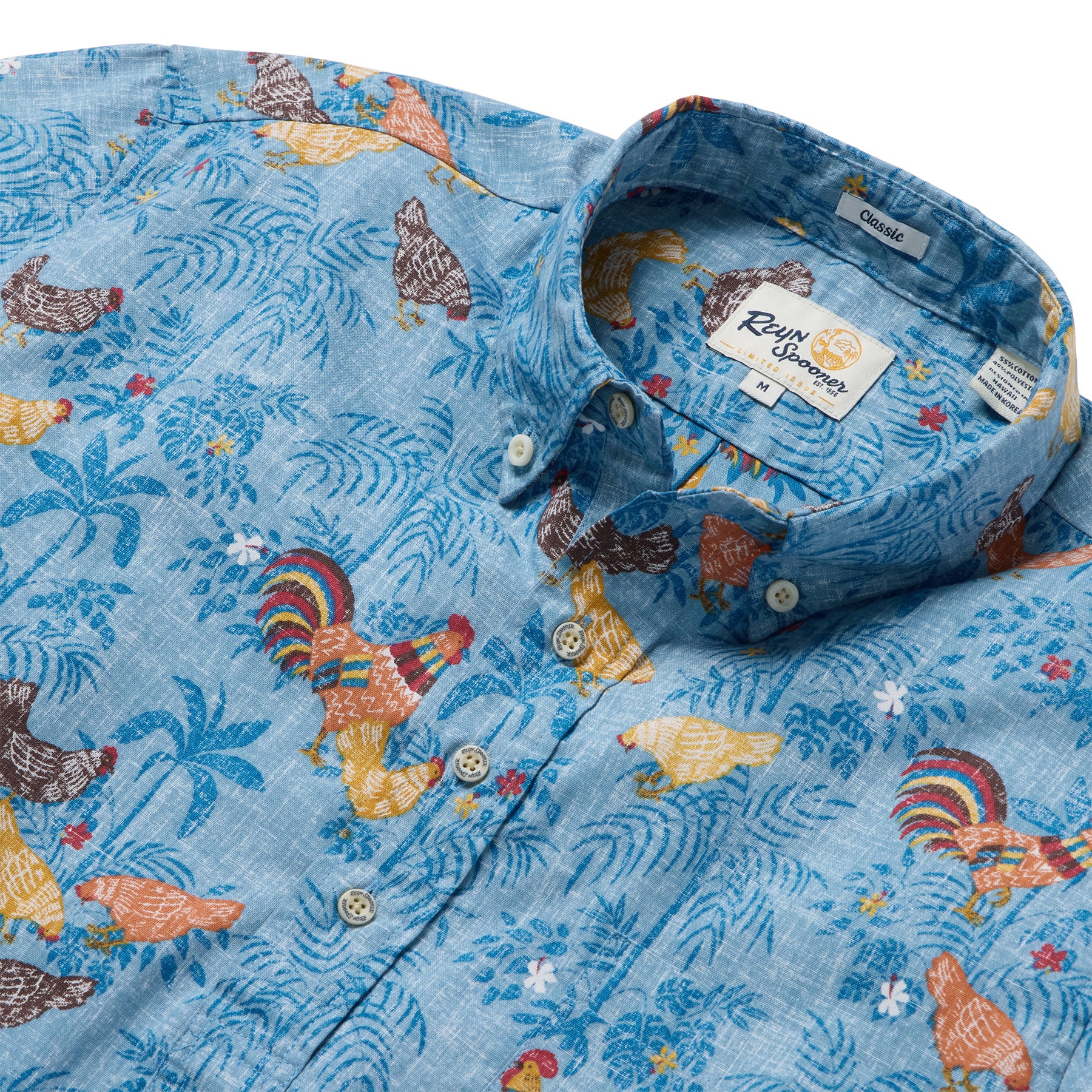 Reyn Spooner KAUAI ALARM CLUCK PULLOVER in DUSTY BLUE