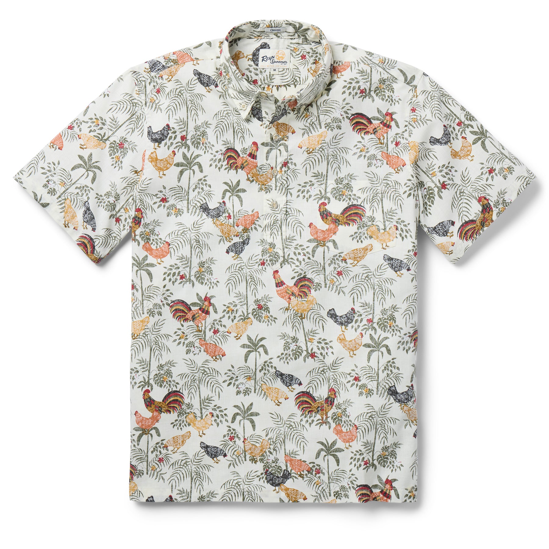 Reyn Spooner KAUAI ALARM CLUCK PULLOVER in WHITE