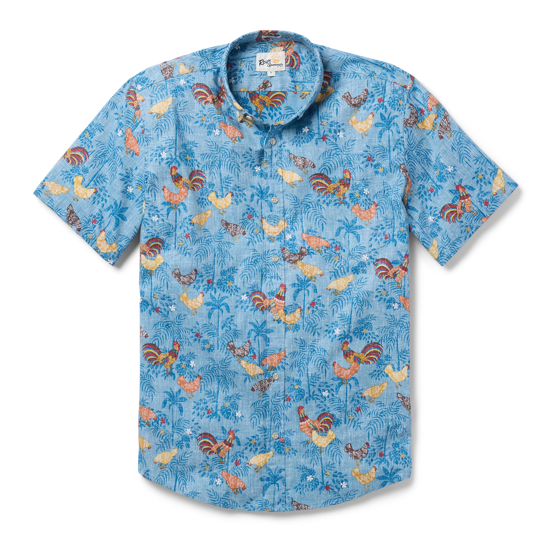 Reyn Spooner KAUAI ALARM CLUCK TAILORED in DUSTY BLUE