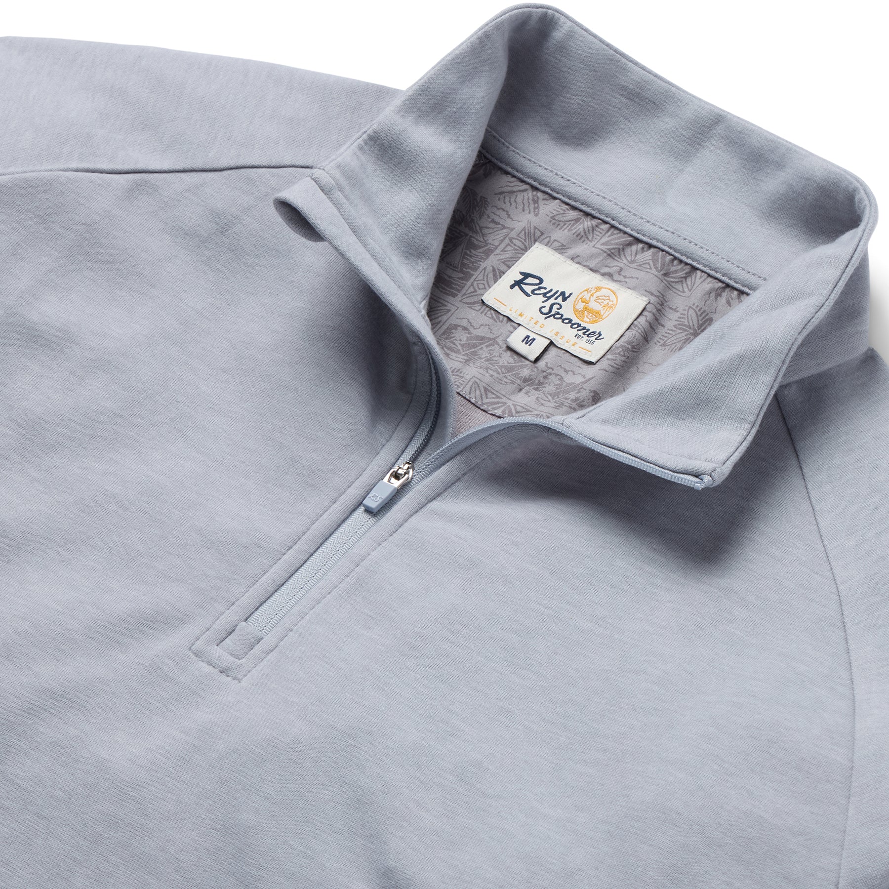 Reyn Spooner HEATHERED JERSEY QUARTER ZIP PULLOVER in HEATHERED GREY