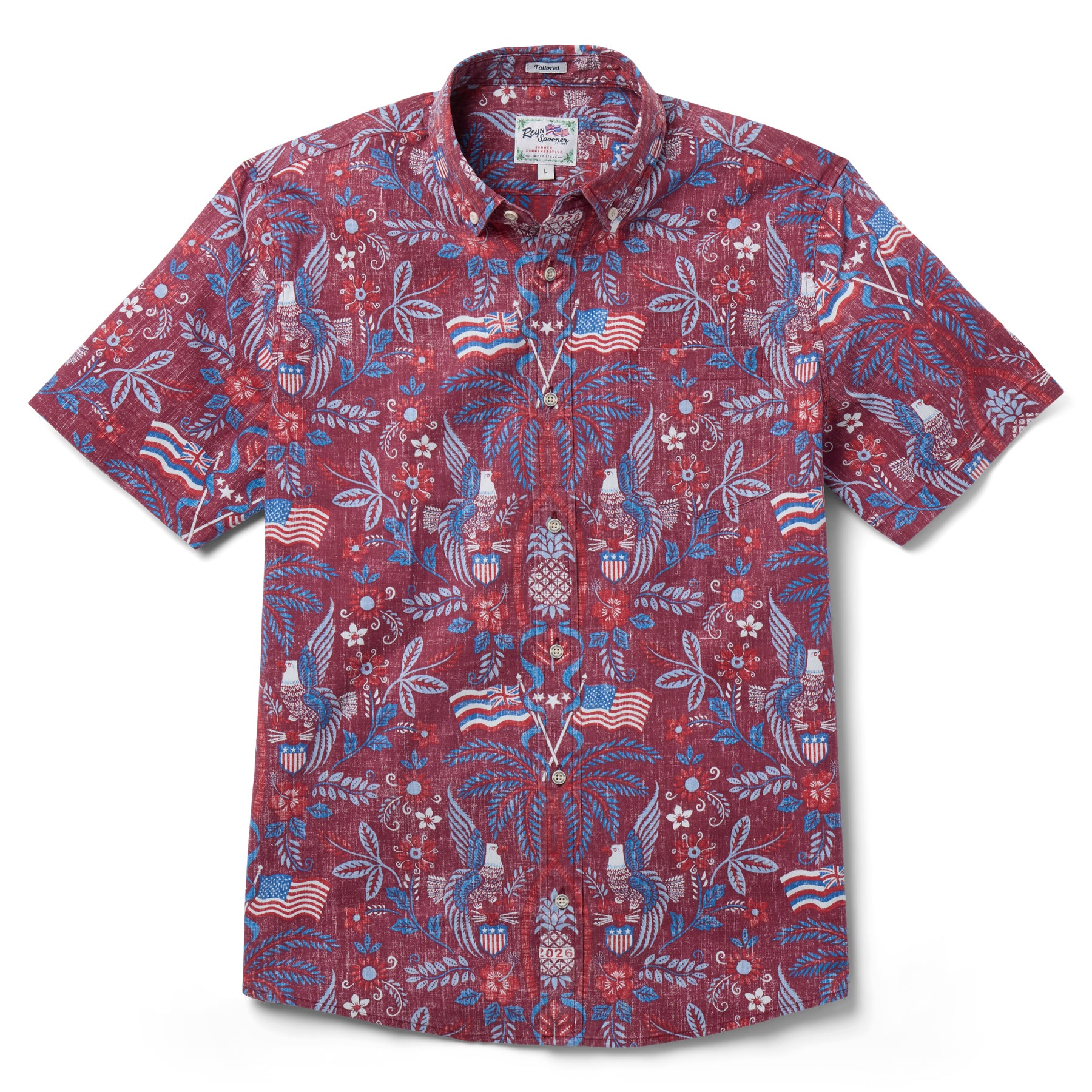 Reyn Spooner SUMMER COMMEMORATIVE 2026 TAILORED in RED