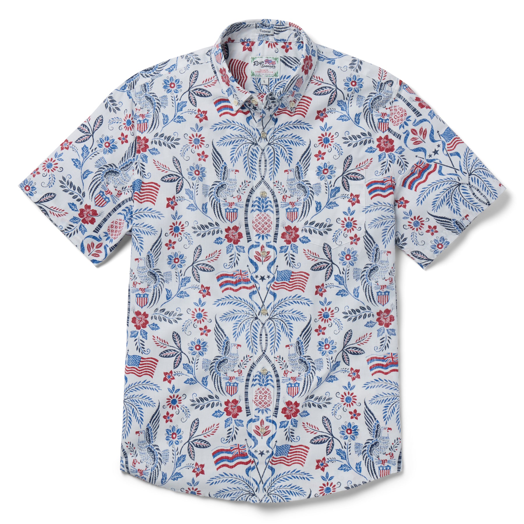 Reyn Spooner SUMMER COMMEMORATIVE 2026 TAILORED in WHITE