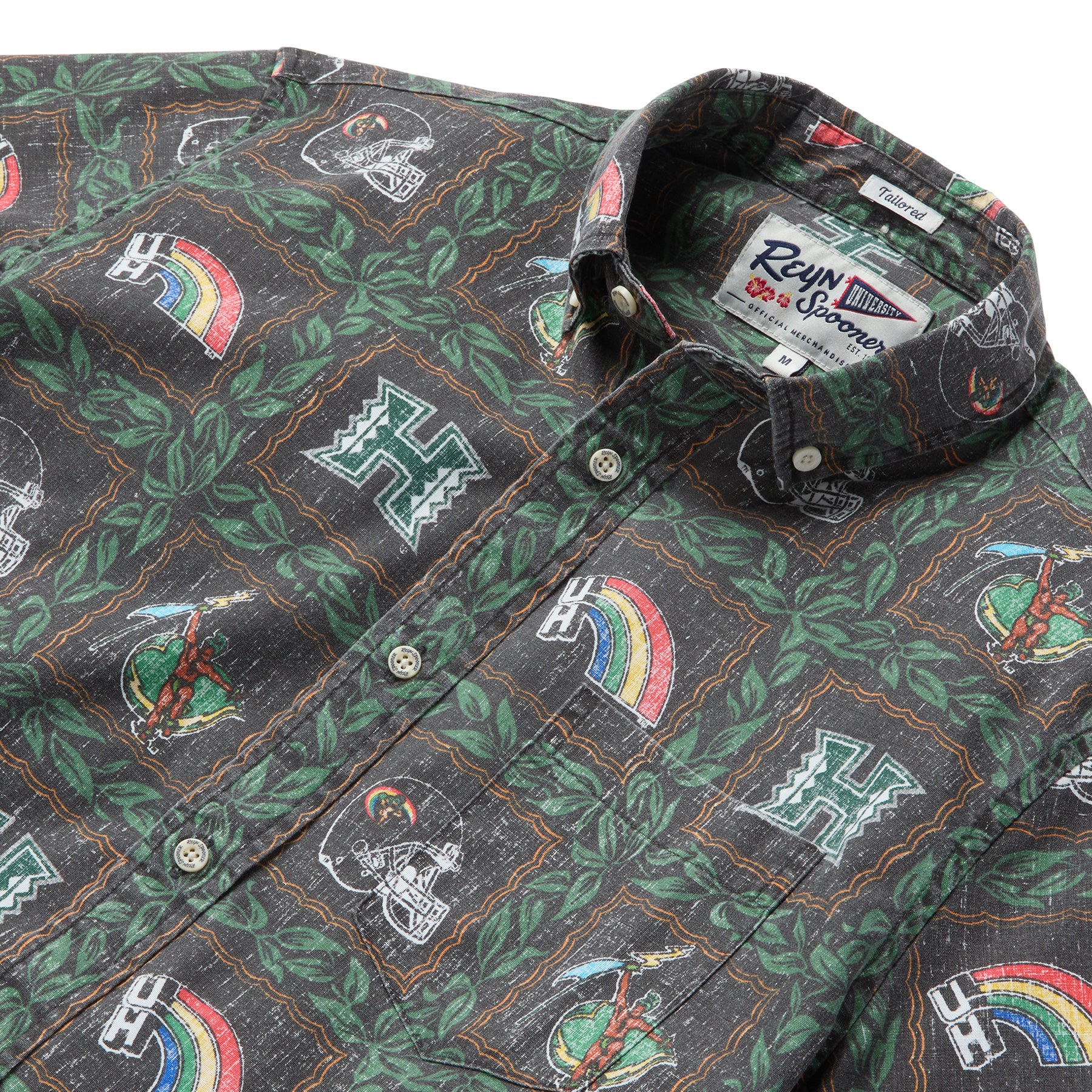Reyn Spooner UNIVERSITY OF HAWAI'I VINTAGE TAILORED in BLACK