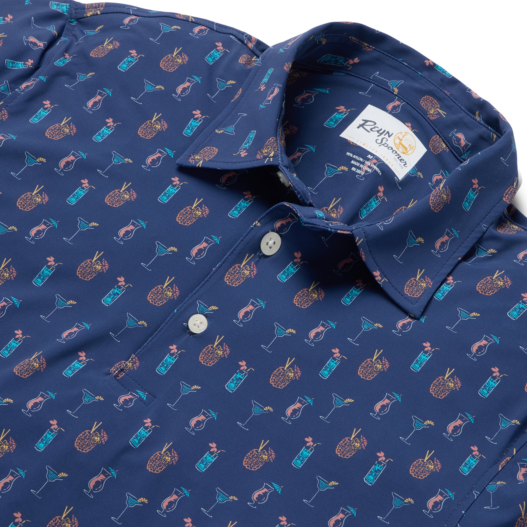 Reyn Spooner BLUE HAWAI'I PERFORMANCE POLO in INDIGO